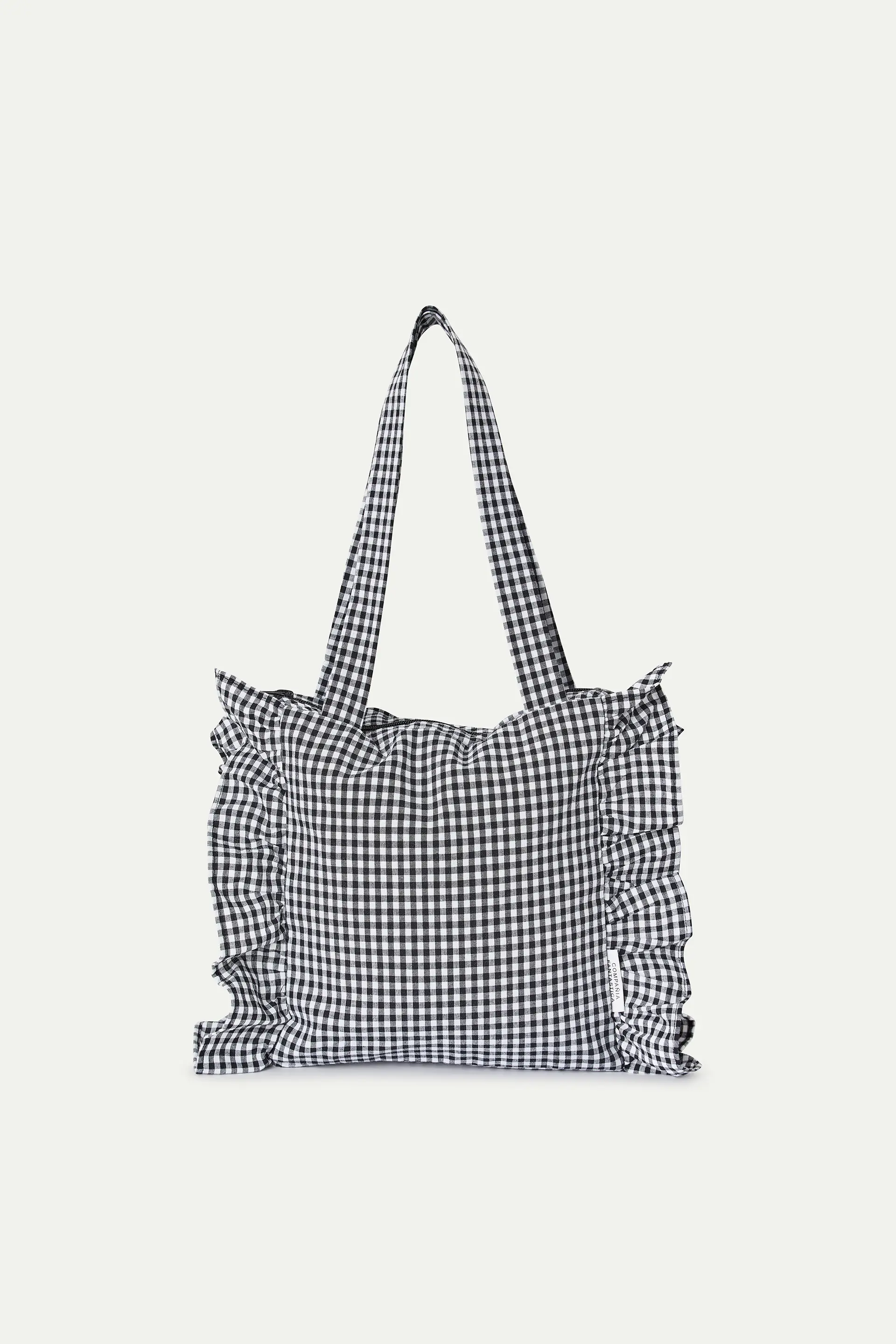 Bolso de cuadros vichy negro - Image 2