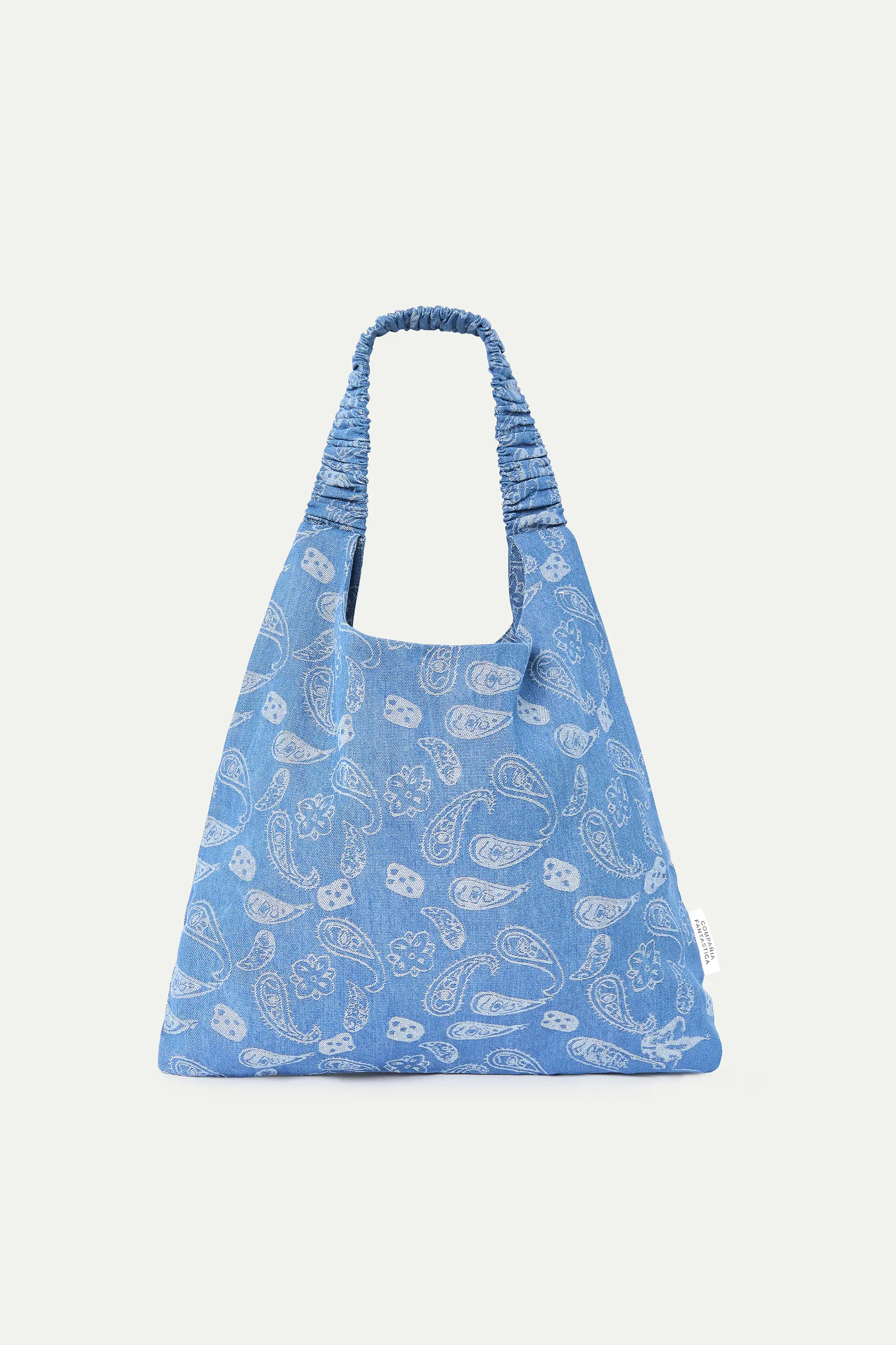 Bolso vaquero azul con estampado Paisley - Image 3