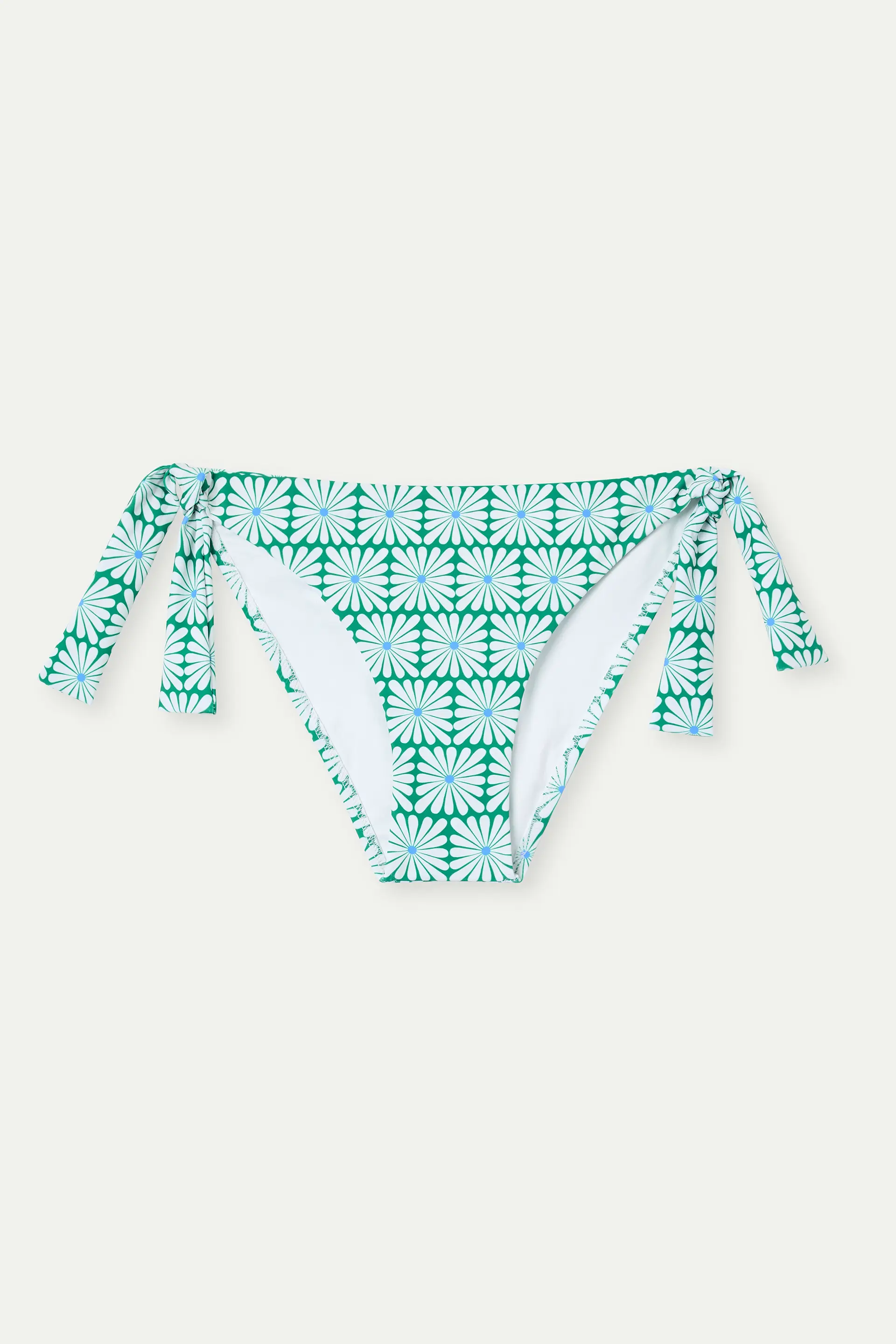 Braguita Bikini lazada con estampado Olive Flower Green - Image 2
