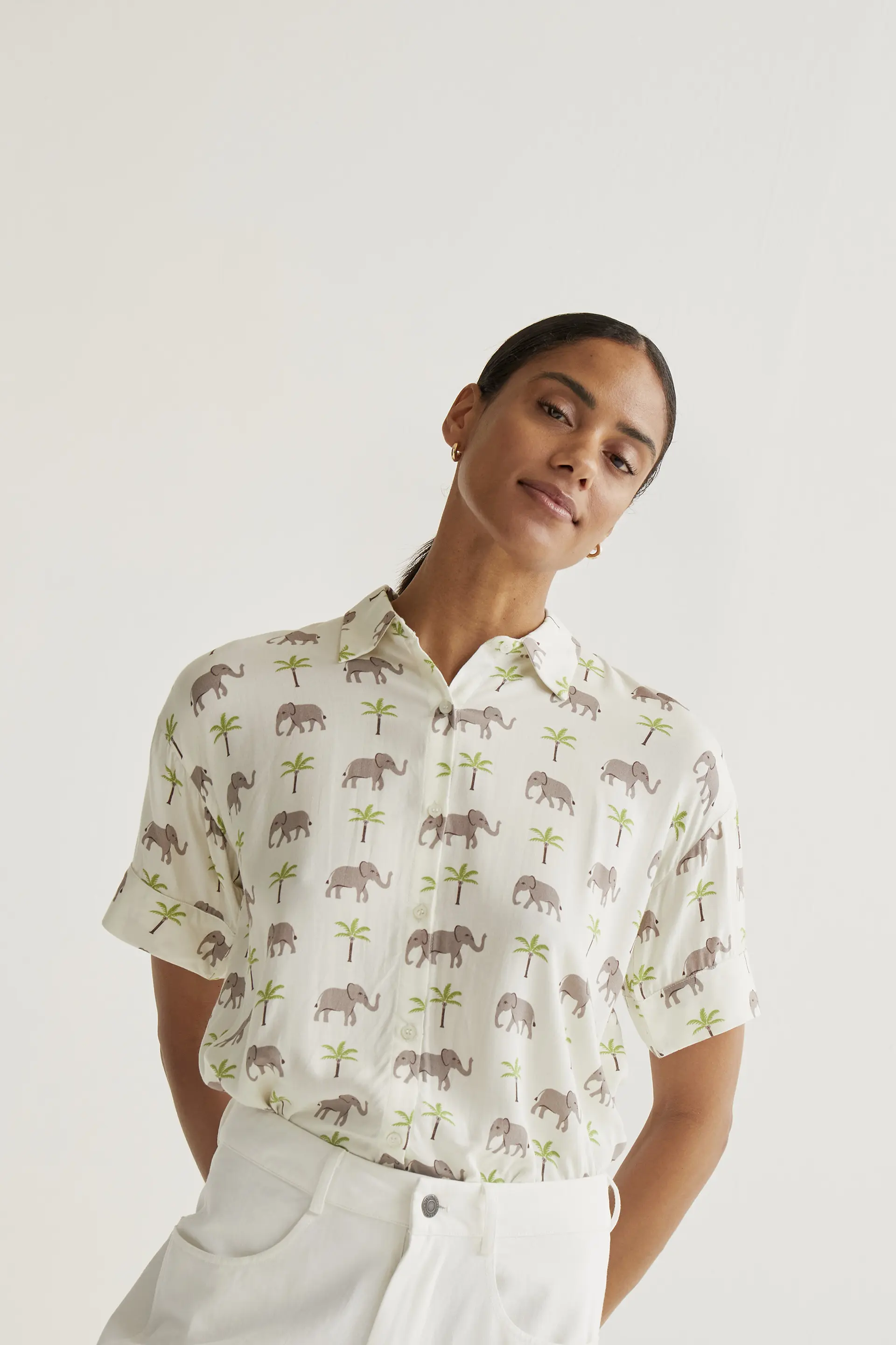 Camisa con estampado Elefante LENZING™ ECOVERO™ - Image 6