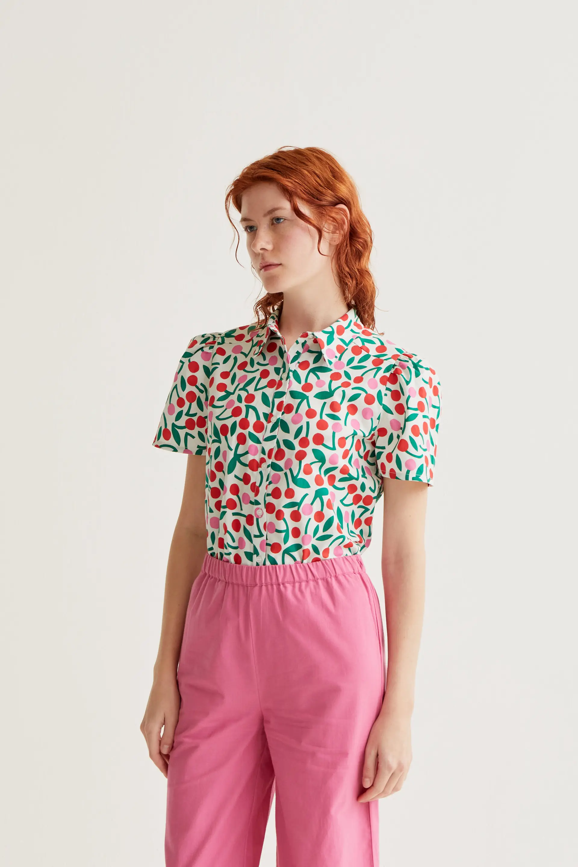 Camisa con estampado Guinda
