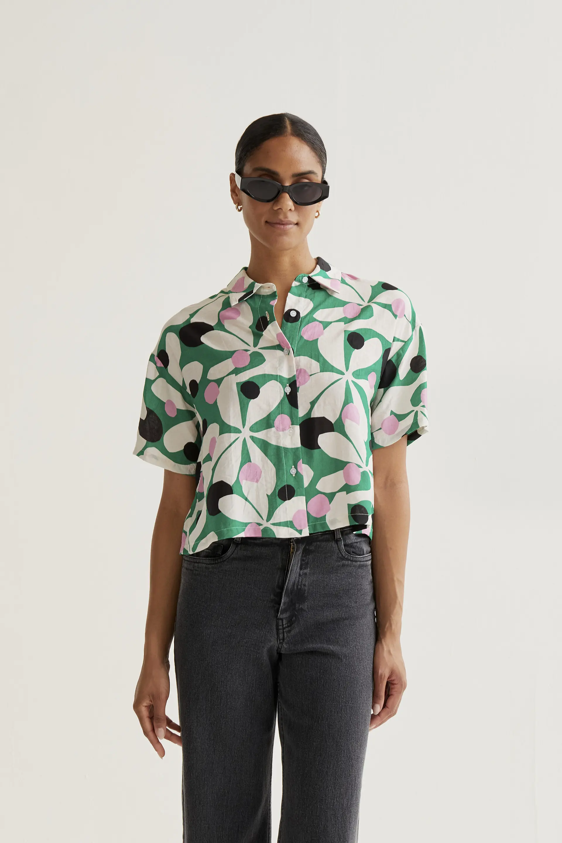 Camisa con estampado Hosta