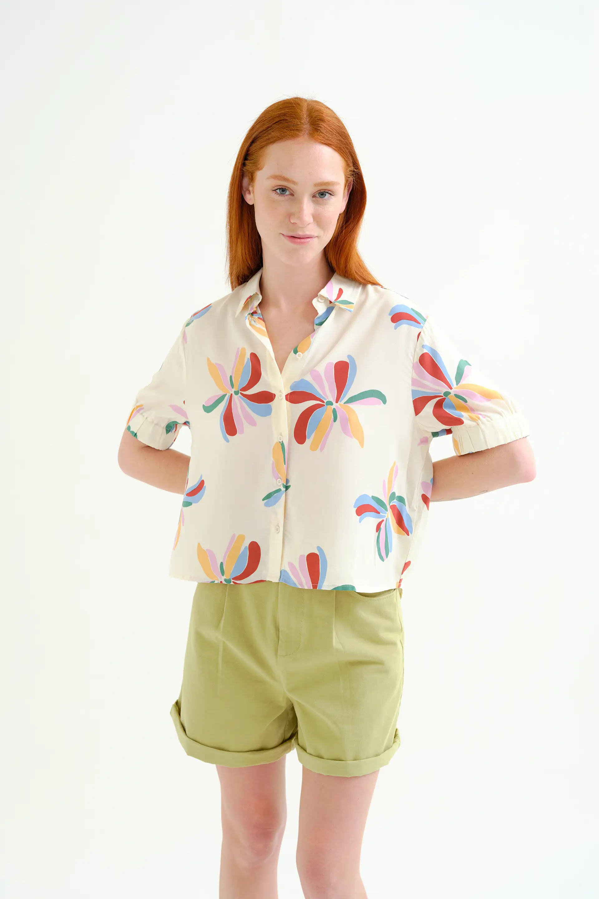 Camisa con estampado Monarda