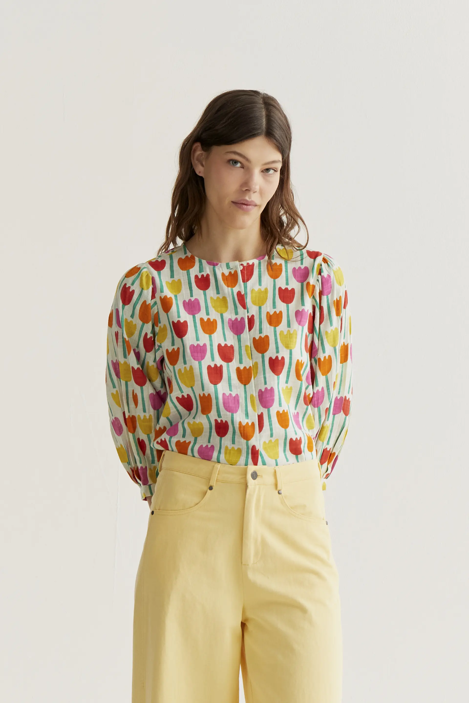 Camisa con estampado Tulipa