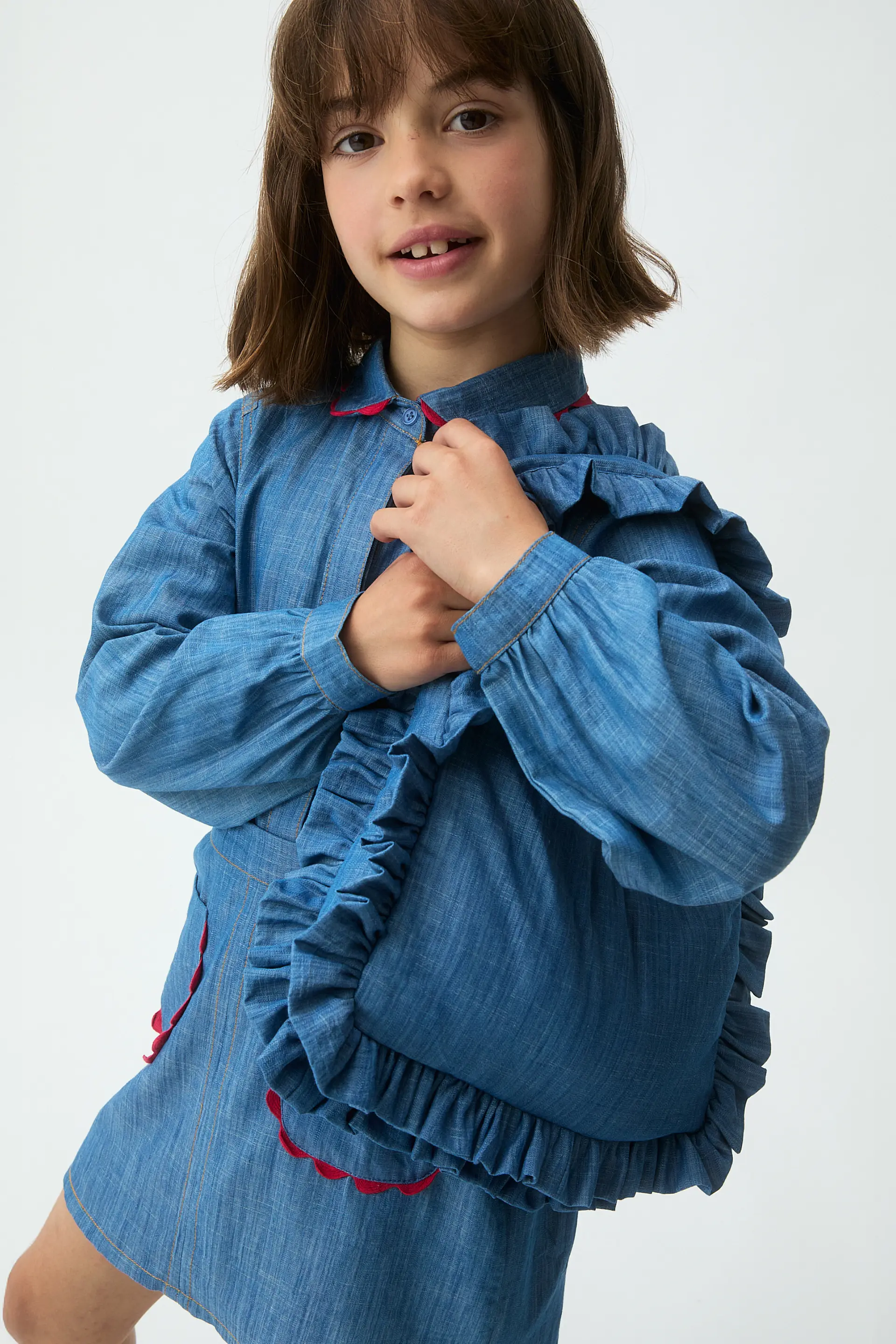 Camisa de niña 100% algodón Chambray - Image 4