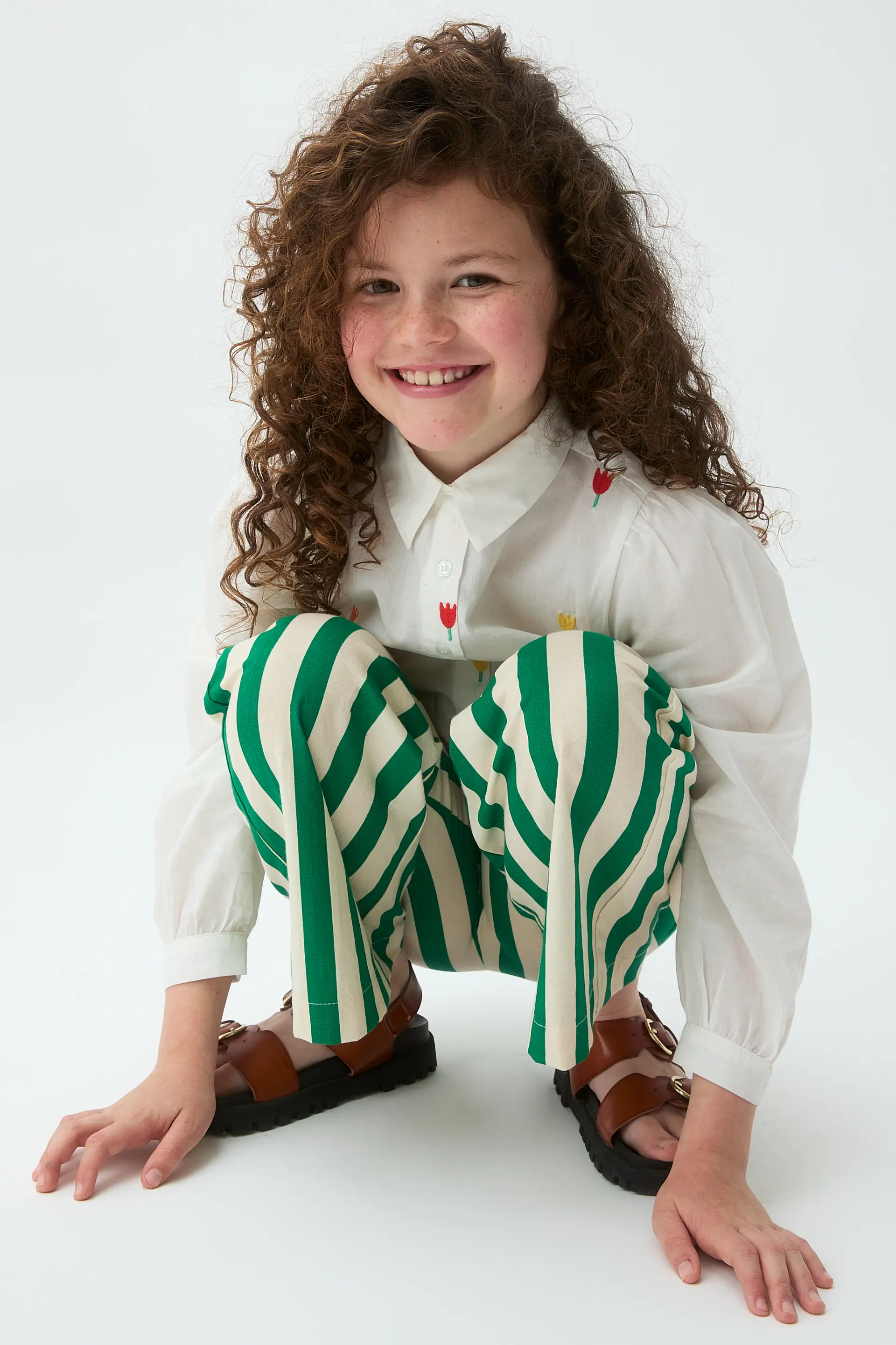 Camisa de niña 100% algodón con estampado Multi Tulip - Image 3