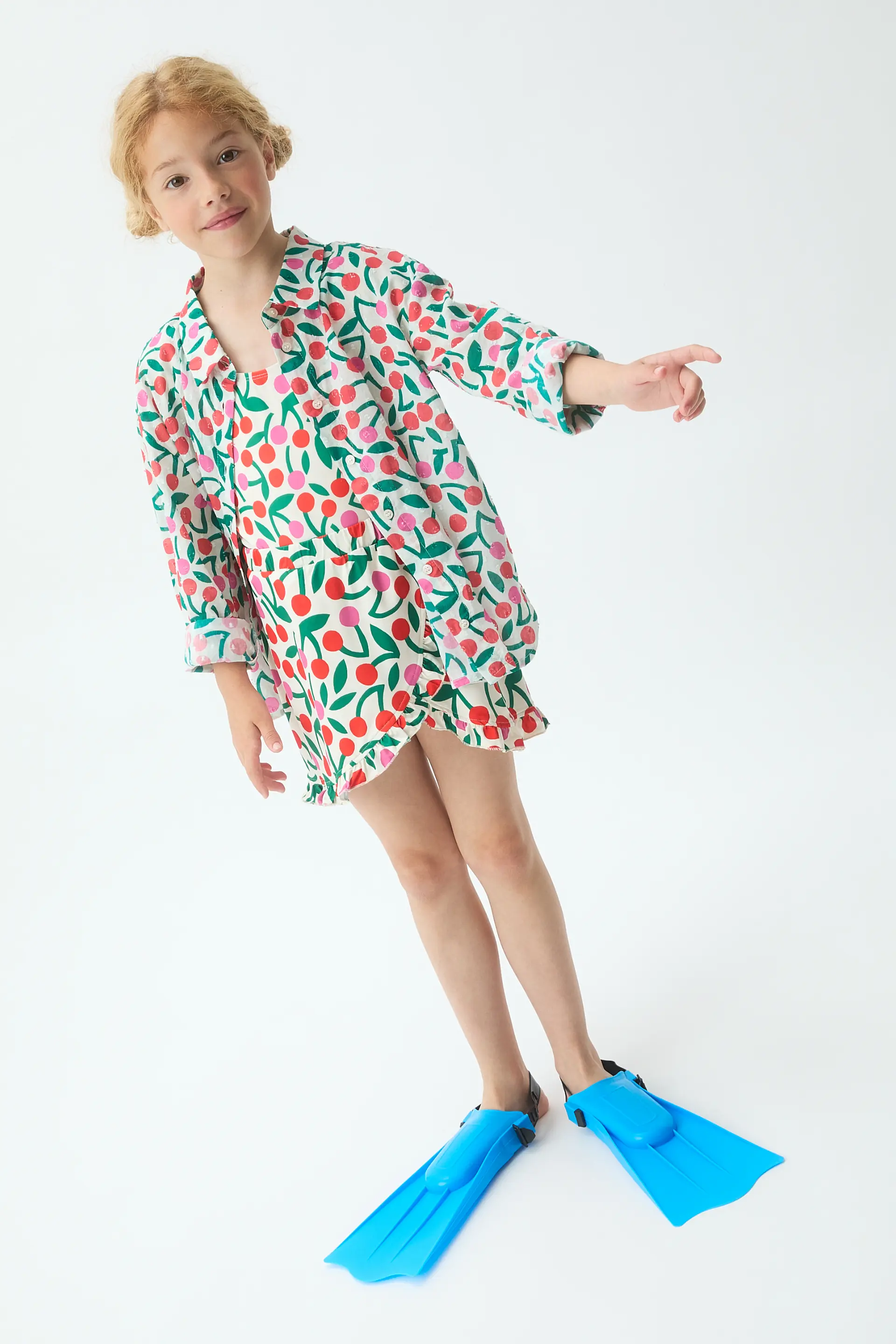 Camisa de niña con estampado Guinda - Image 4