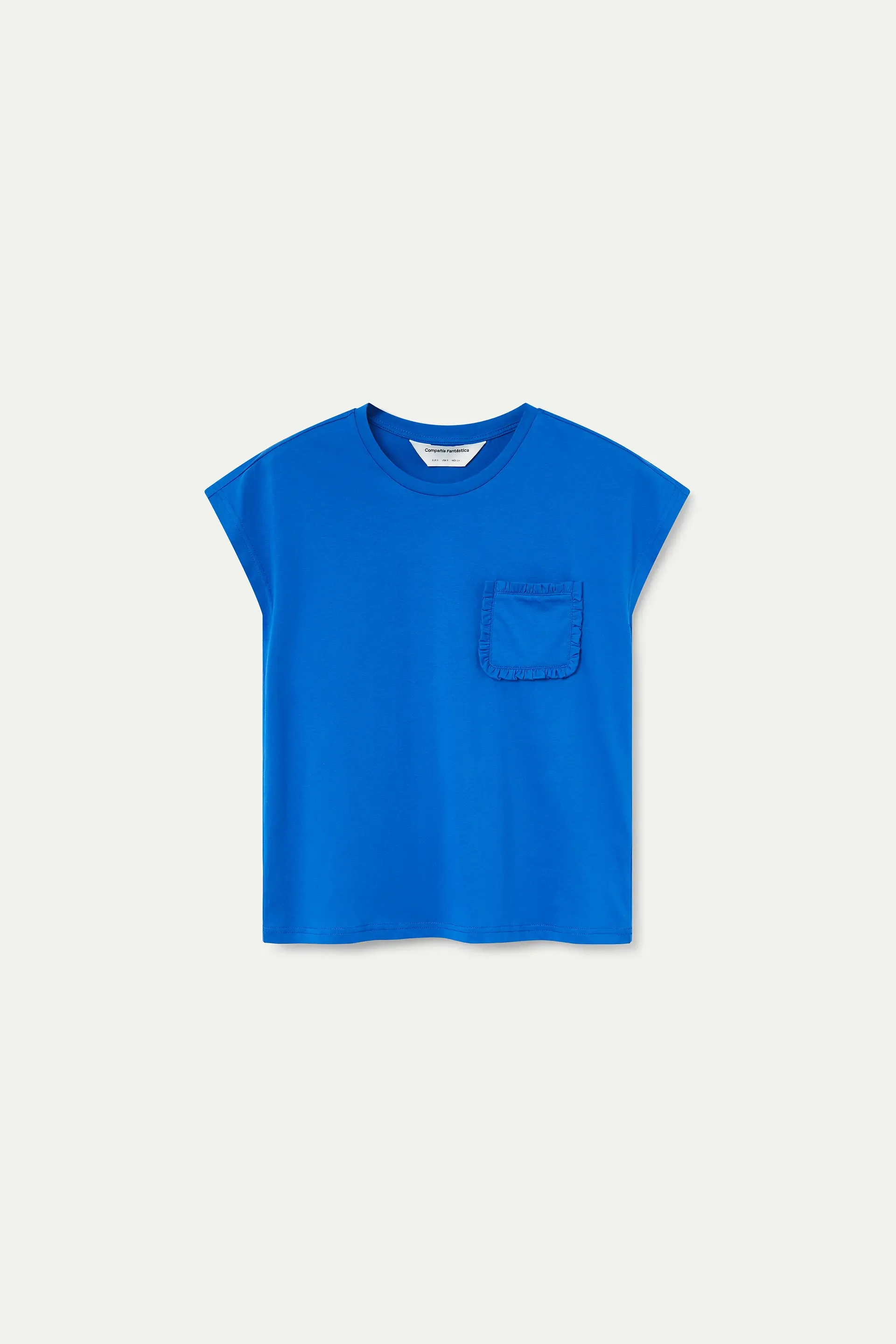 Camiseta  básica 100% algodón azul - Image 2