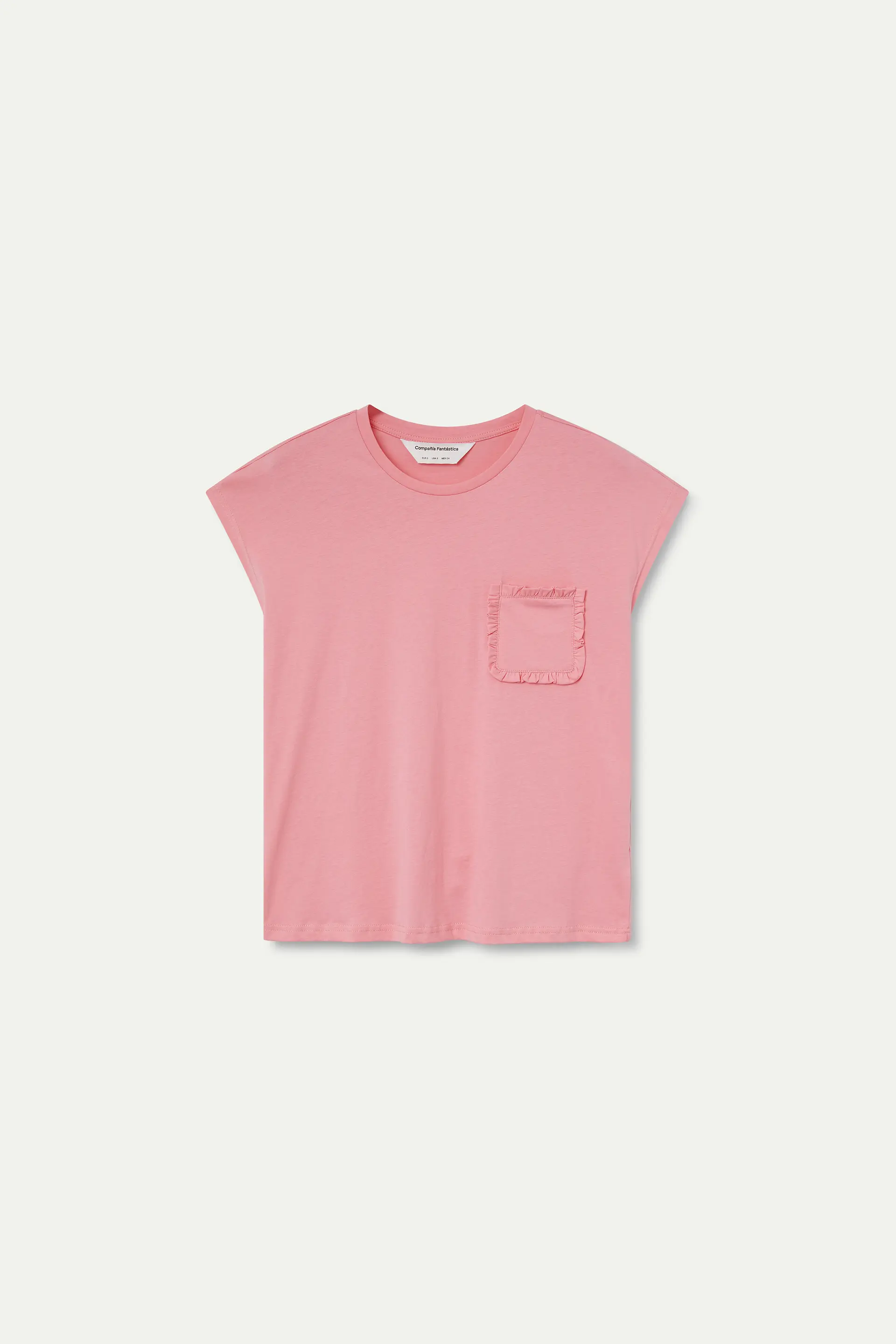 Camiseta  básica 100% algodón rosa - Image 2