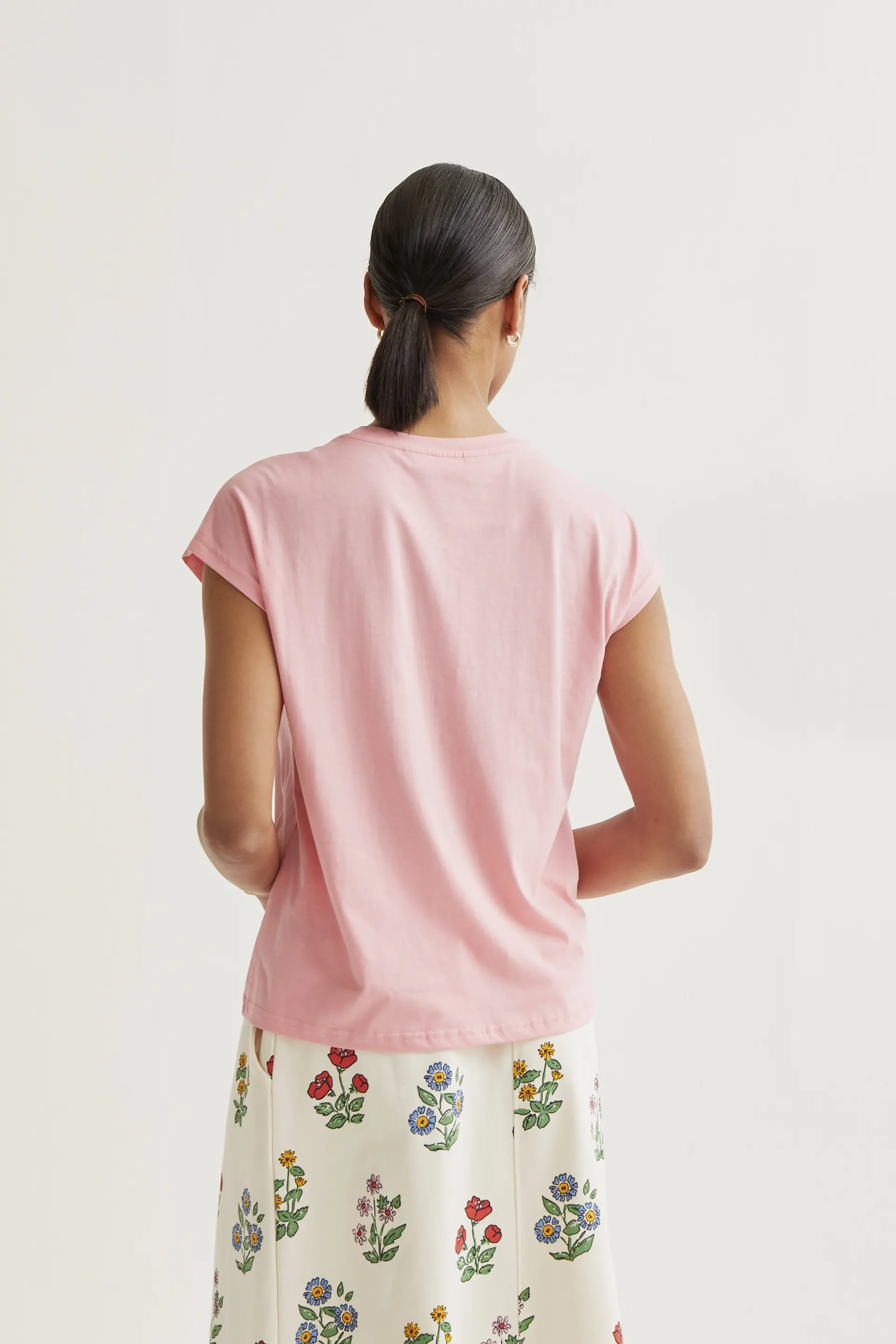 Camiseta  básica 100% algodón rosa - Image 3