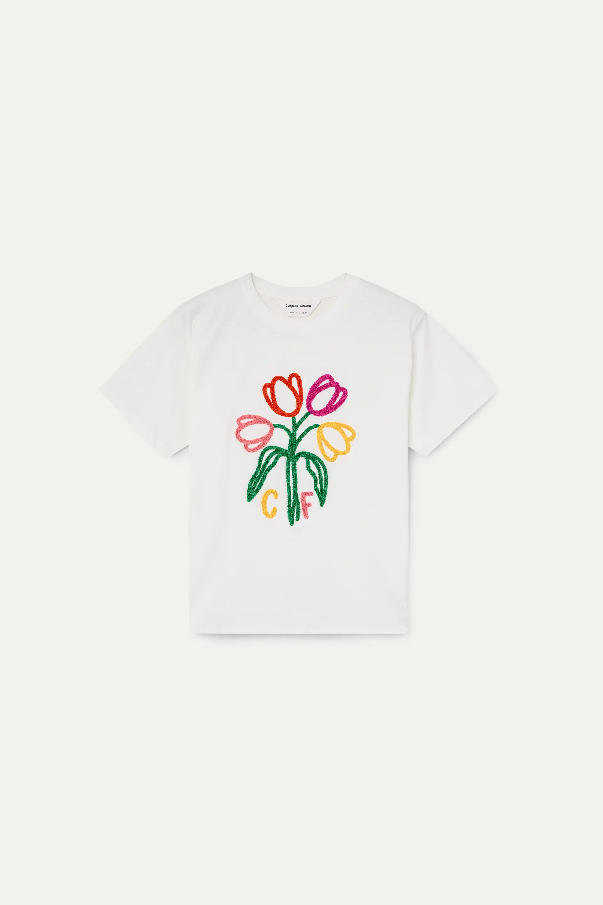 Camiseta con bordado de Tulipanes "CF" - Image 2