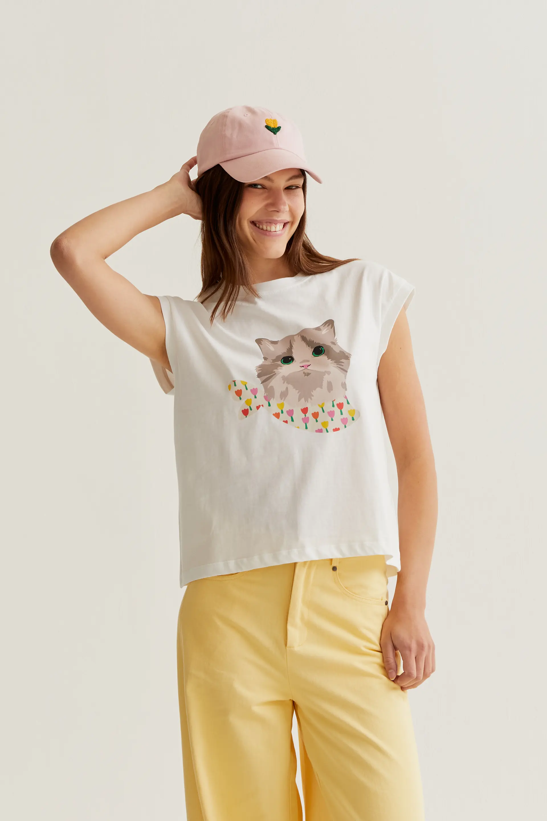 Camiseta con estampado de Gatito - Image 6