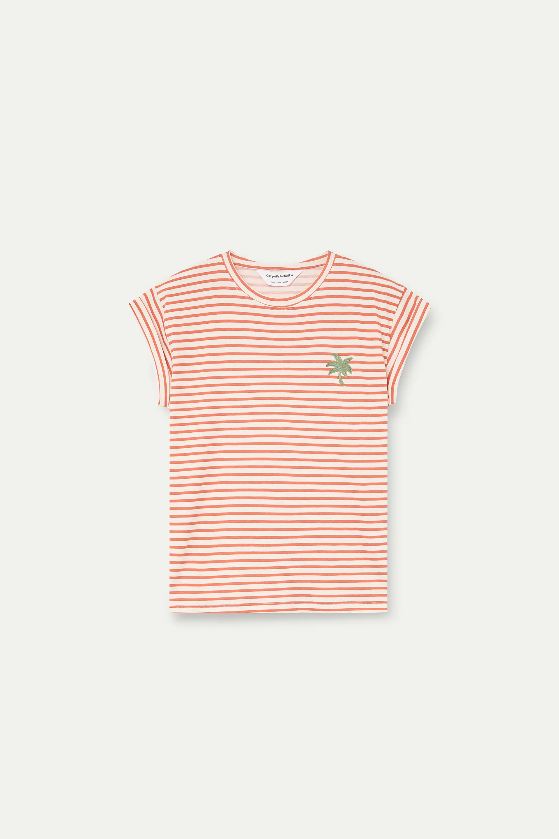 Camiseta con estampado de rayas blanco y rojo - Image 2