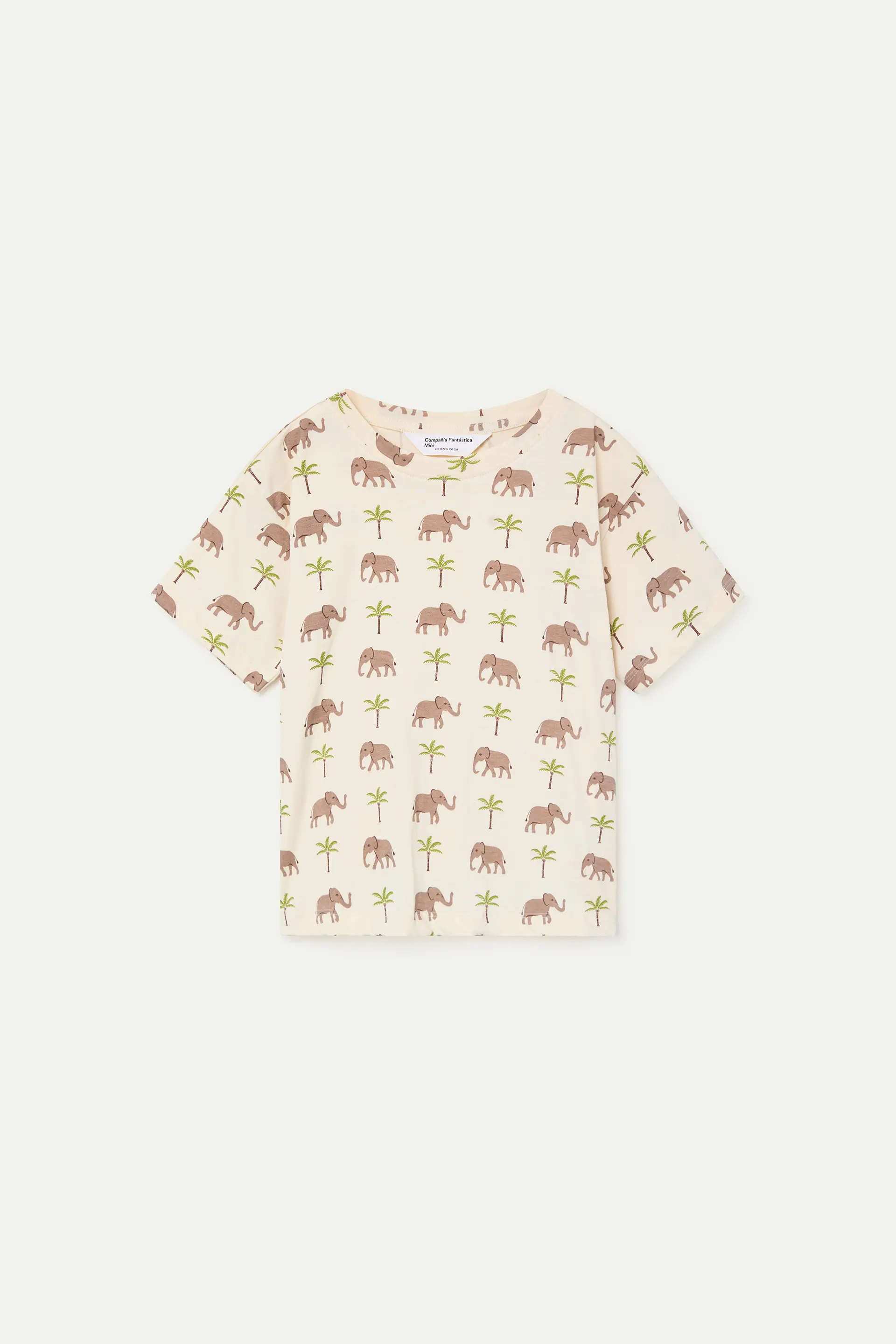 Camiseta de niña 100% algodón con estampado Elefante - Image 2