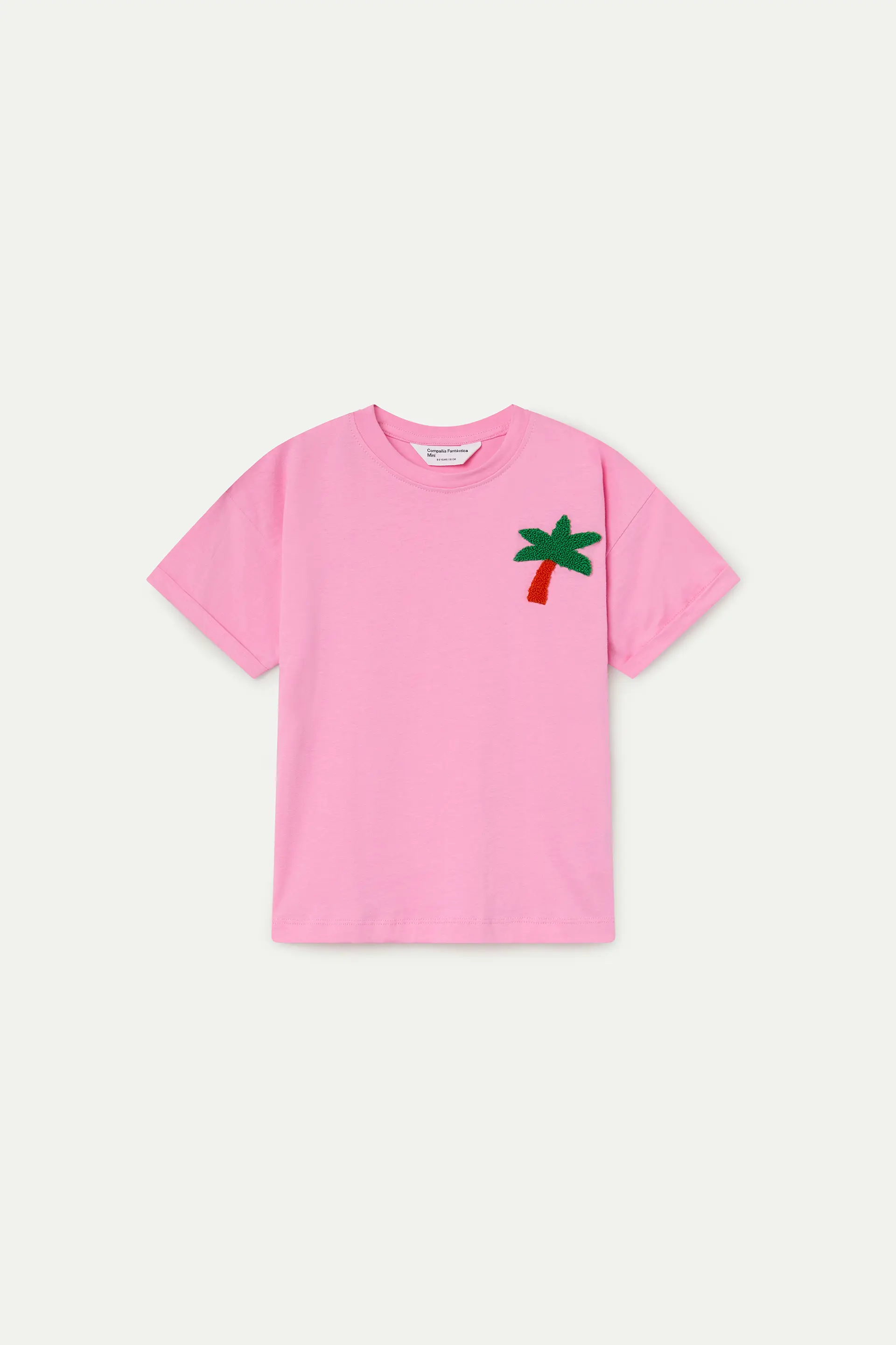 Camiseta de niña 100% algodón con parche de palmera - Image 2