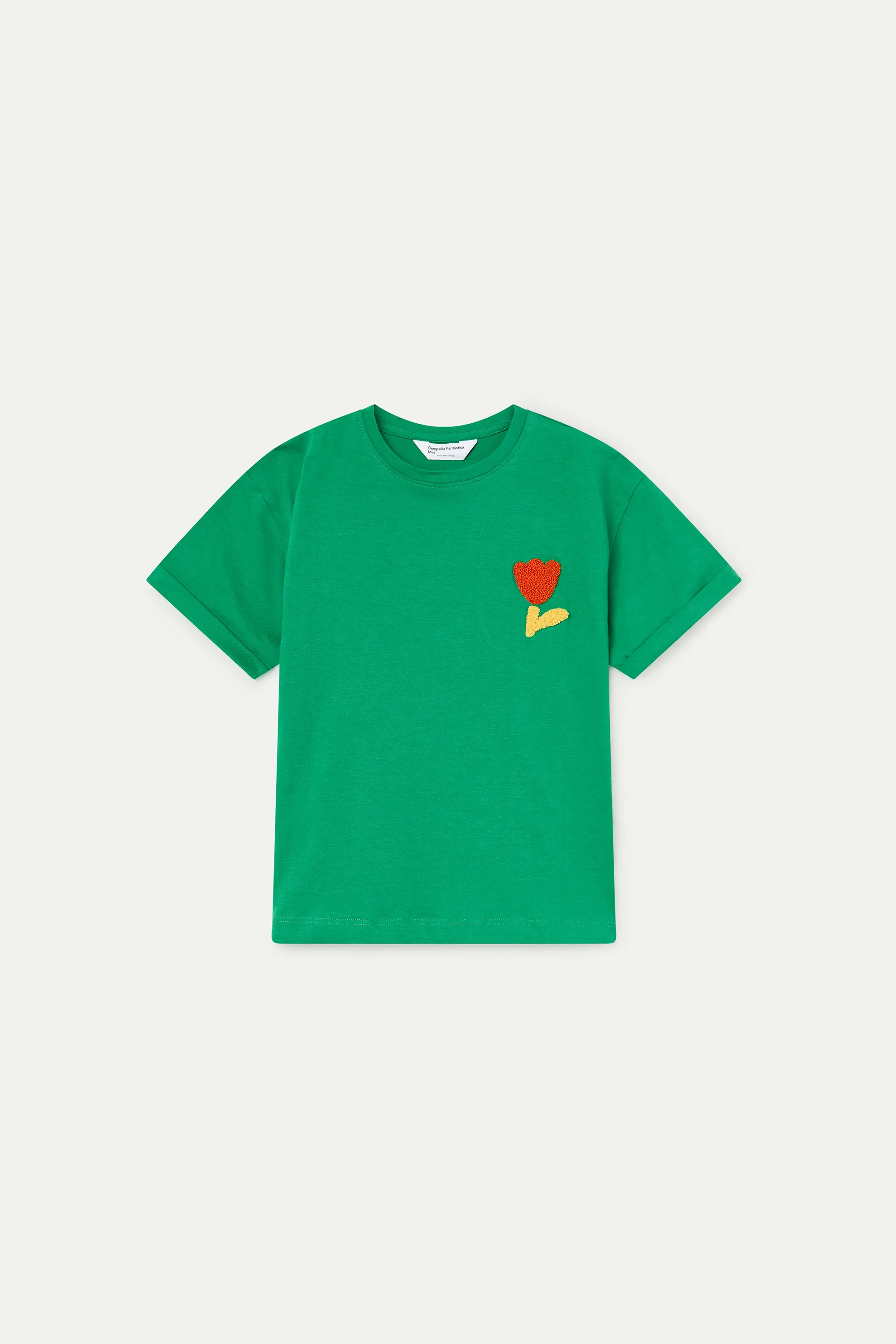 Camiseta de niña con bordado de Tulipán - Image 2