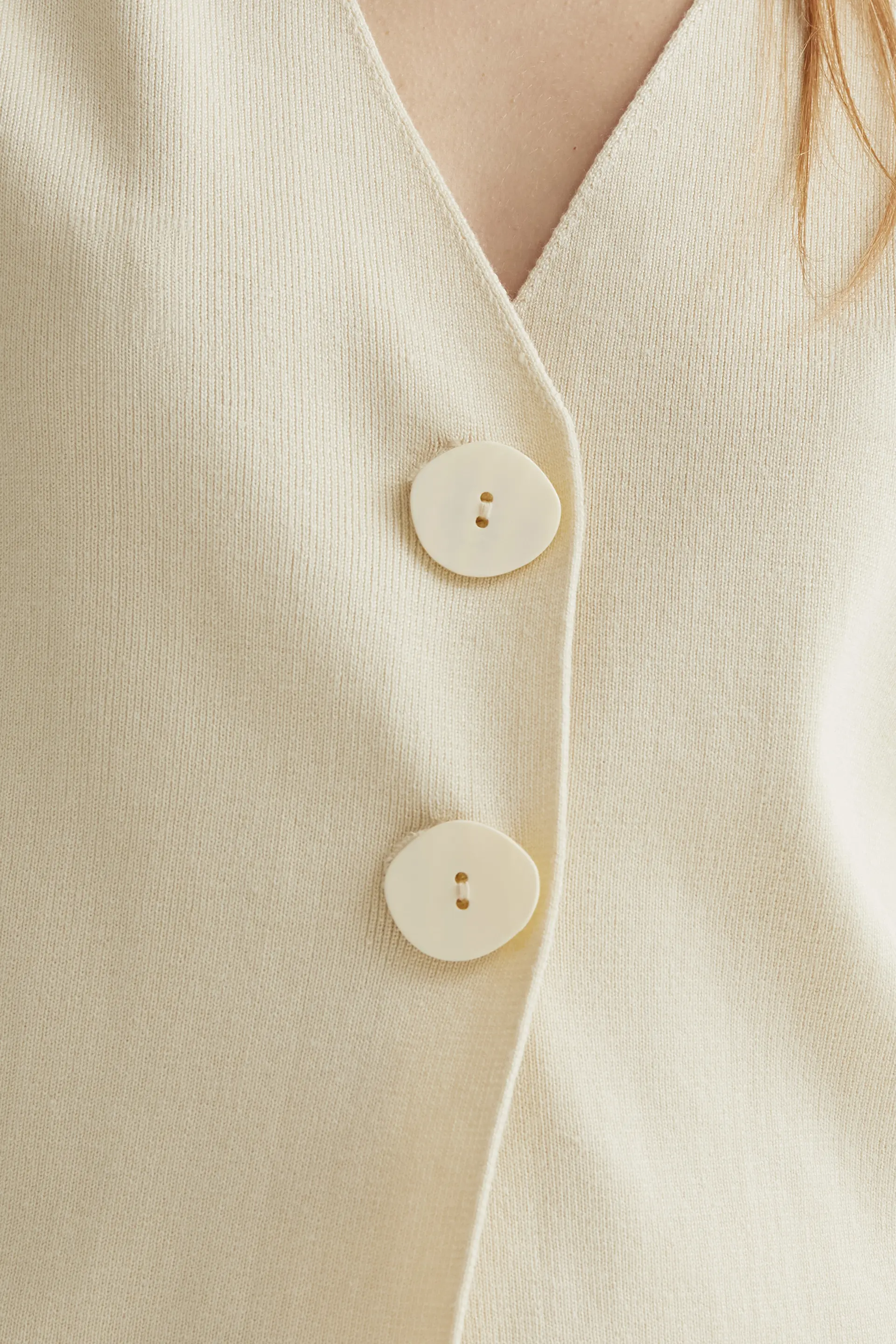 Cárdigan punto beige - Image 3