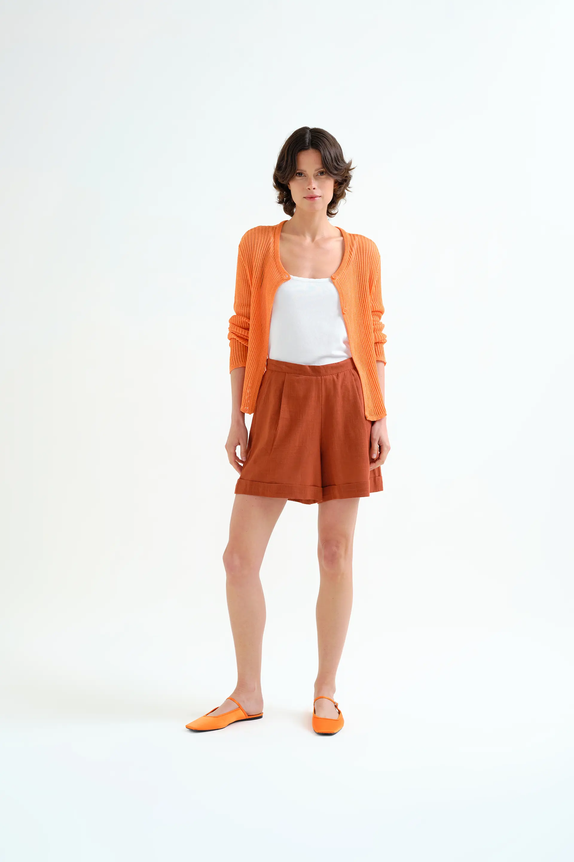 Cárdigan punto naranja - Image 5