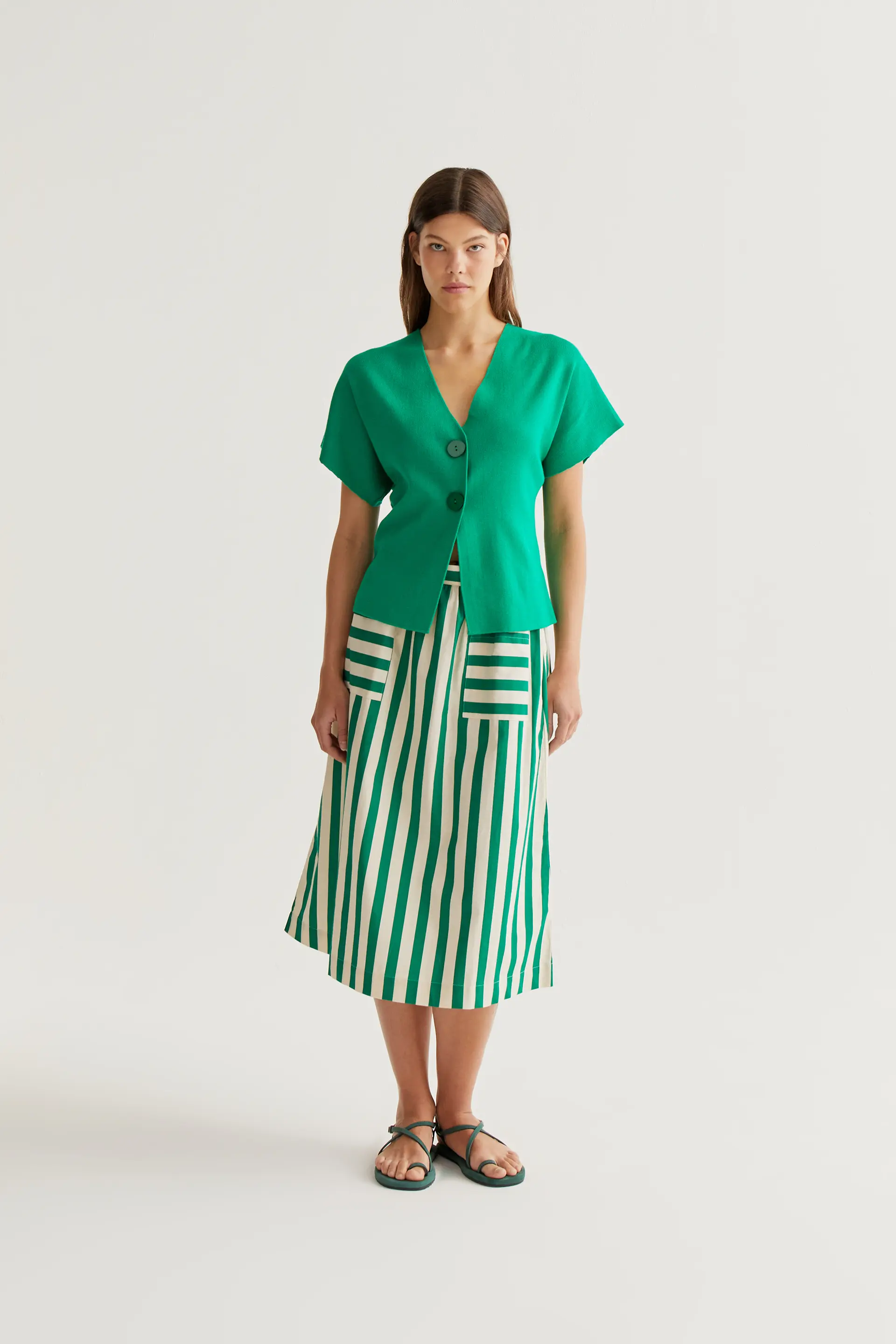 Cárdigan punto verde - Image 4