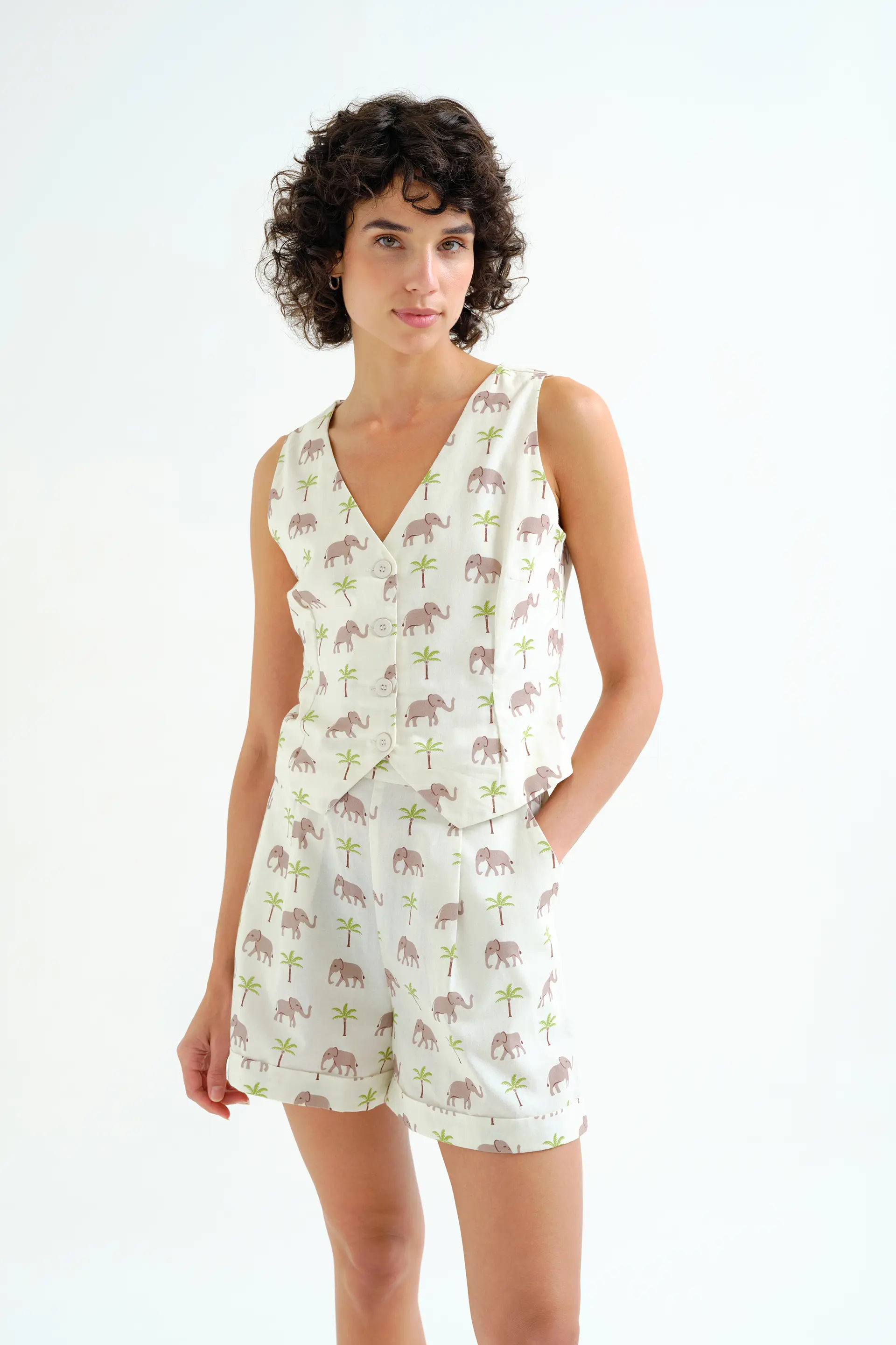 Chaleco con estampado Elefante