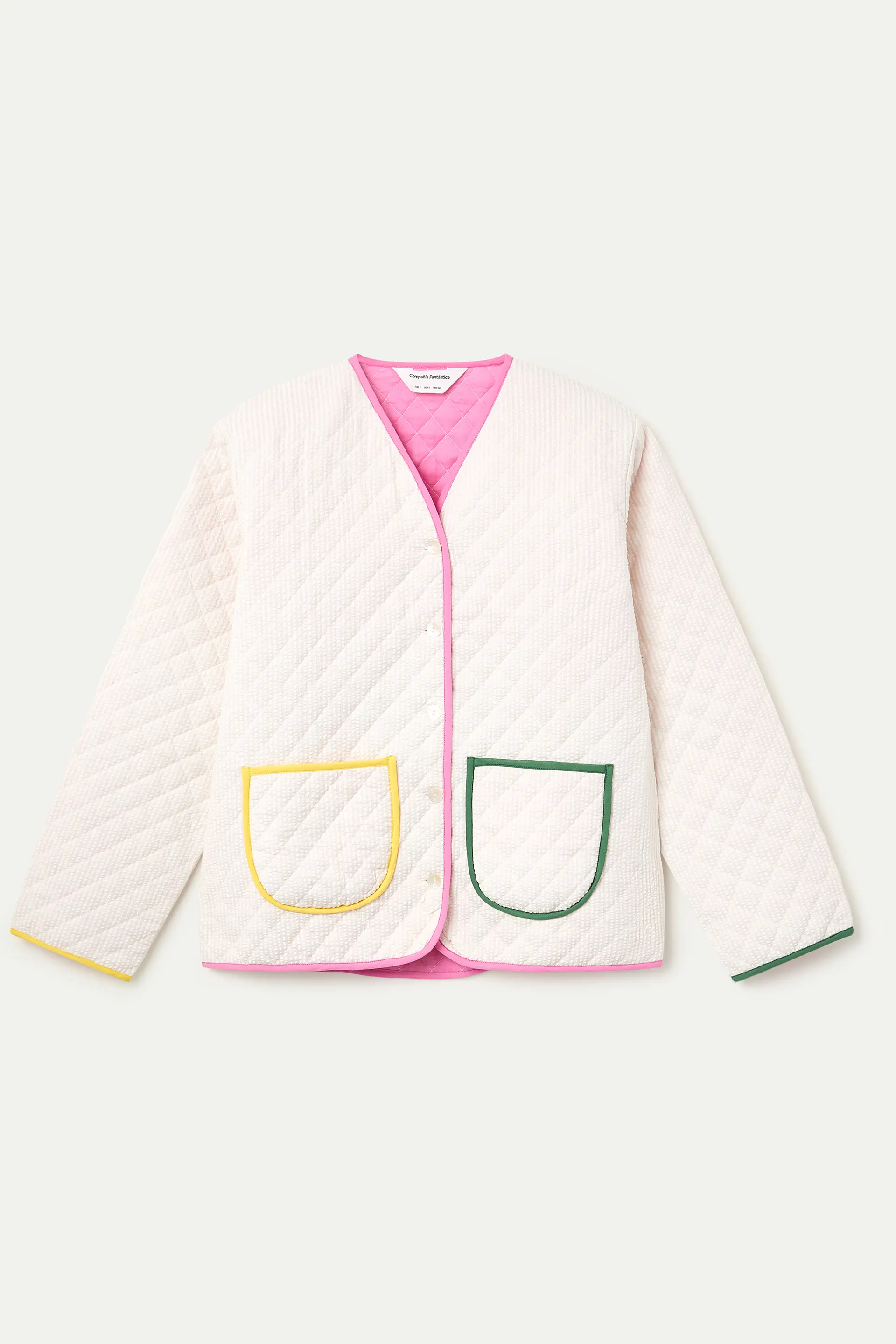 Chaqueta 100% algodón blanco roto - Image 6