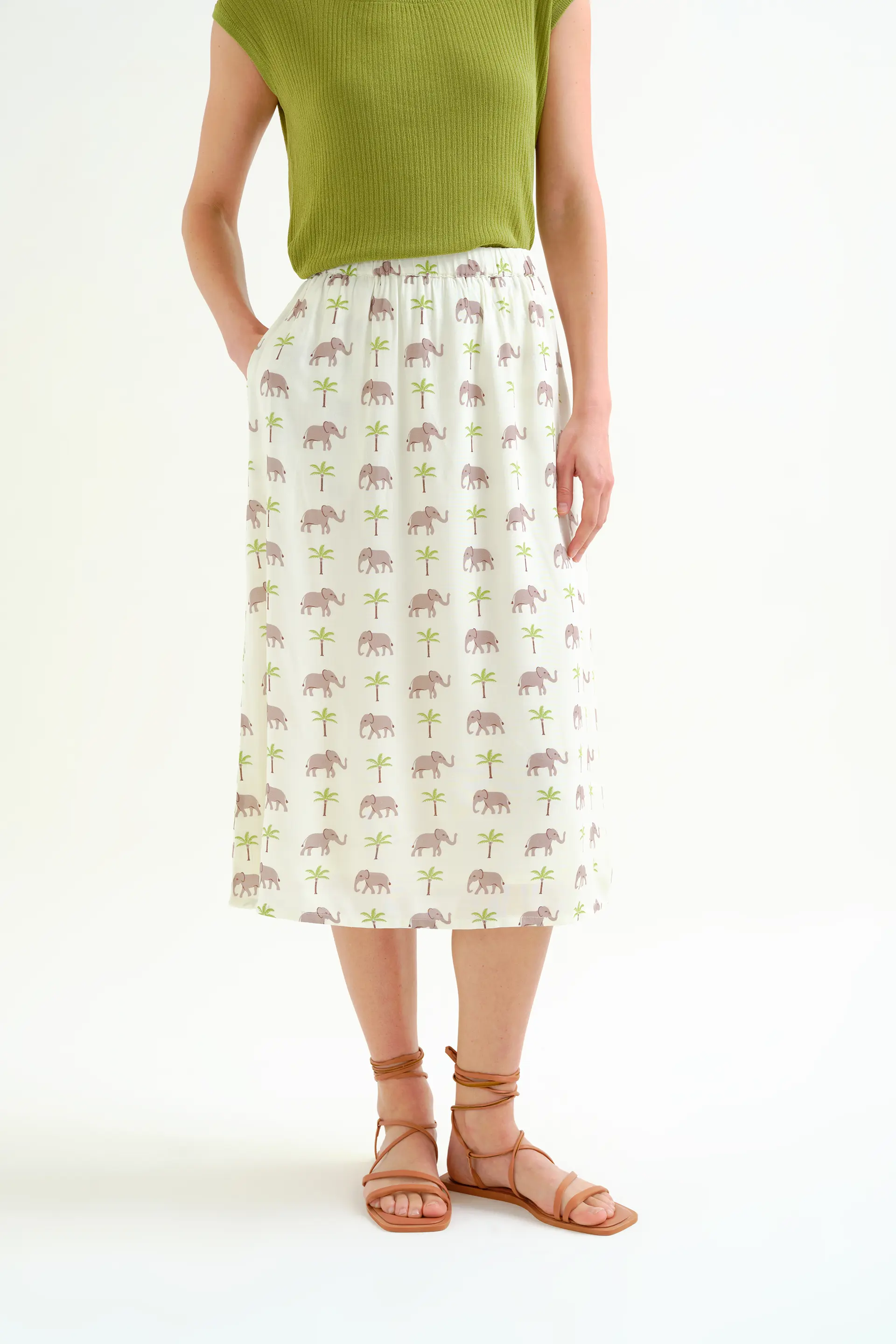 Falda con estampado Elefante LENZING™ ECOVERO™