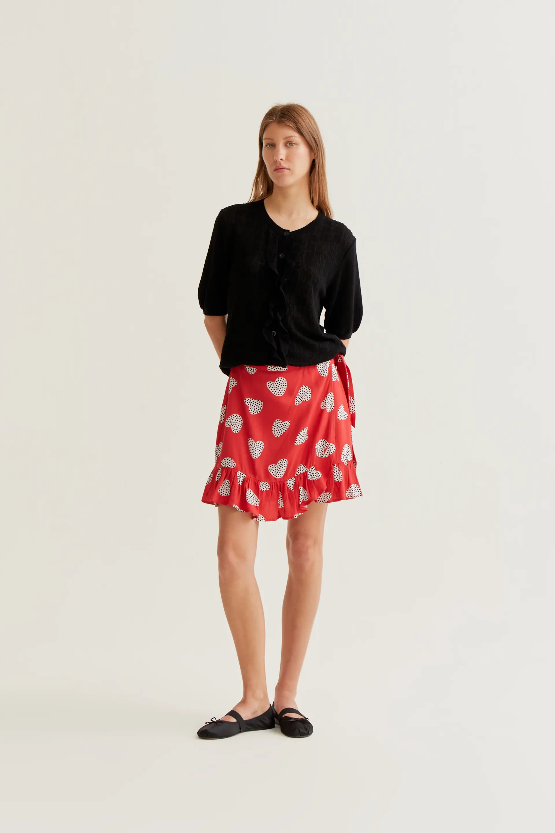 Falda corta con estampado Harmony Red - Image 5
