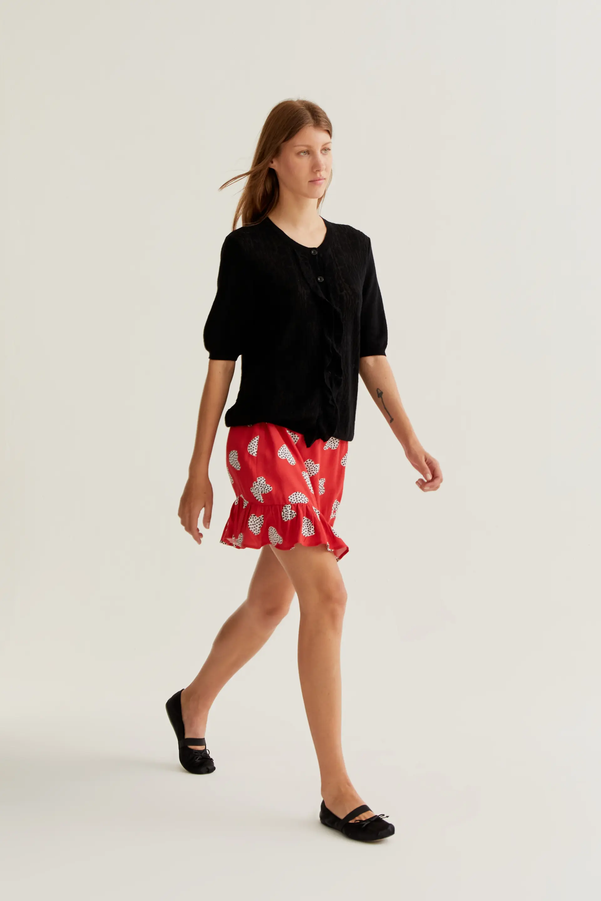 Falda corta con estampado Harmony Red - Image 6