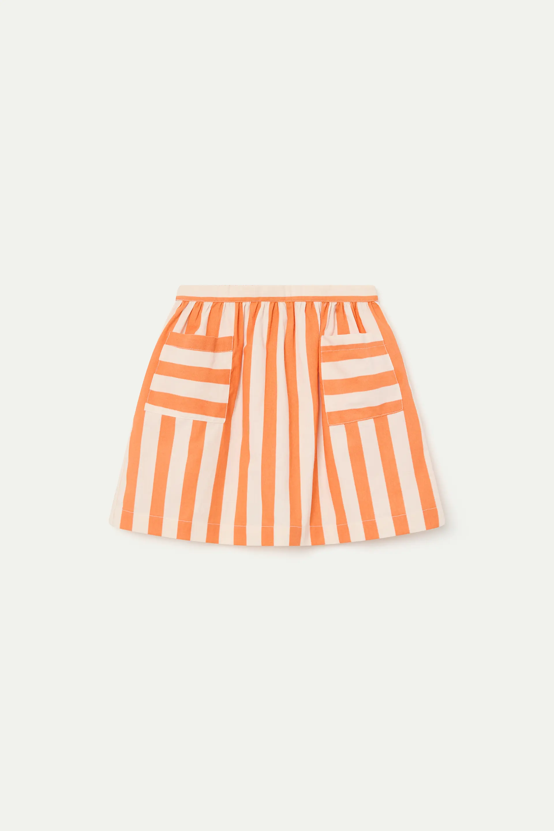 Falda corta de niña con estampado Bamboo naranja - Image 2