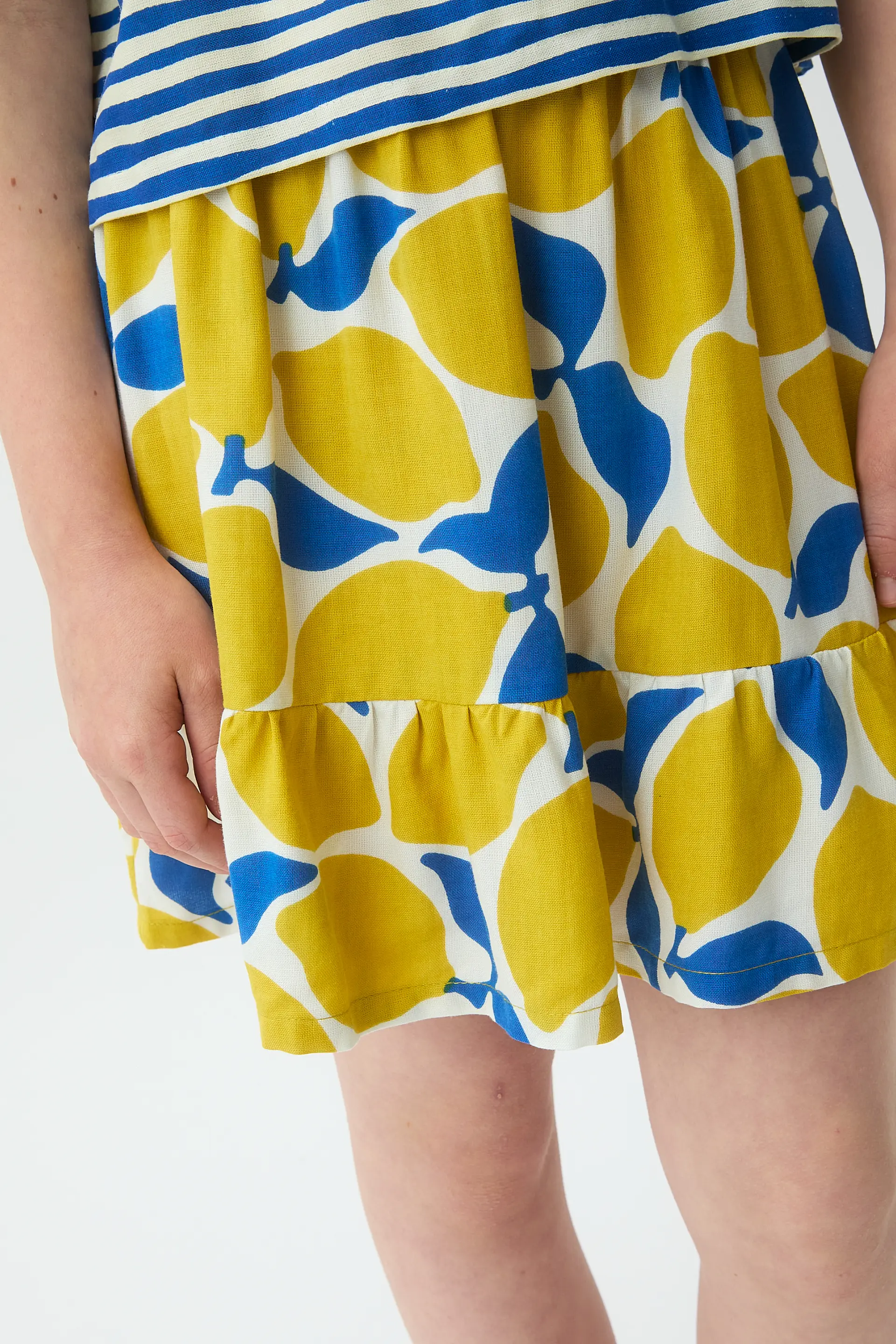 Falda corta de niña con estampado Limoncello - Image 3