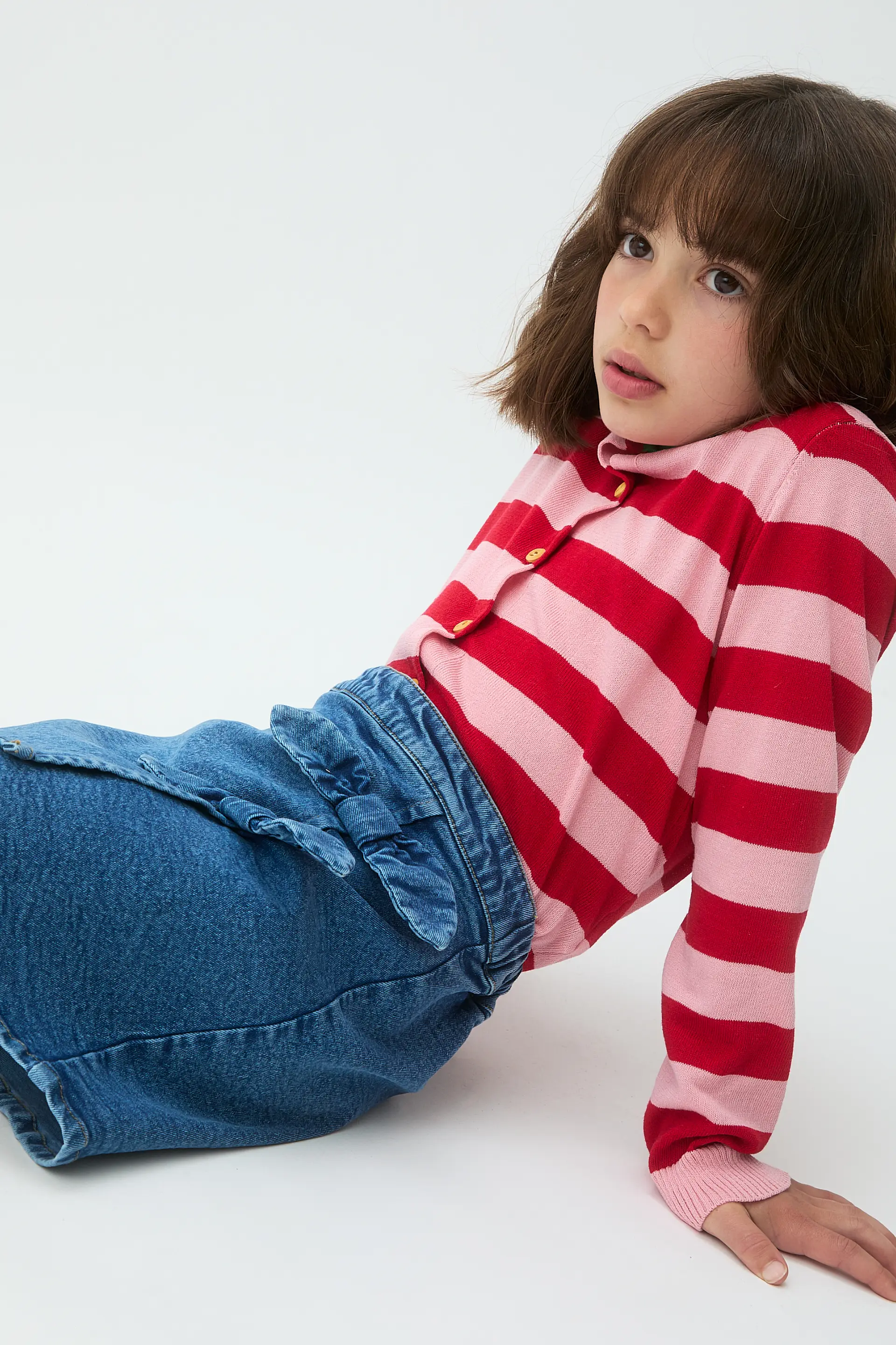 Falda corta de niña denim azul - Image 4