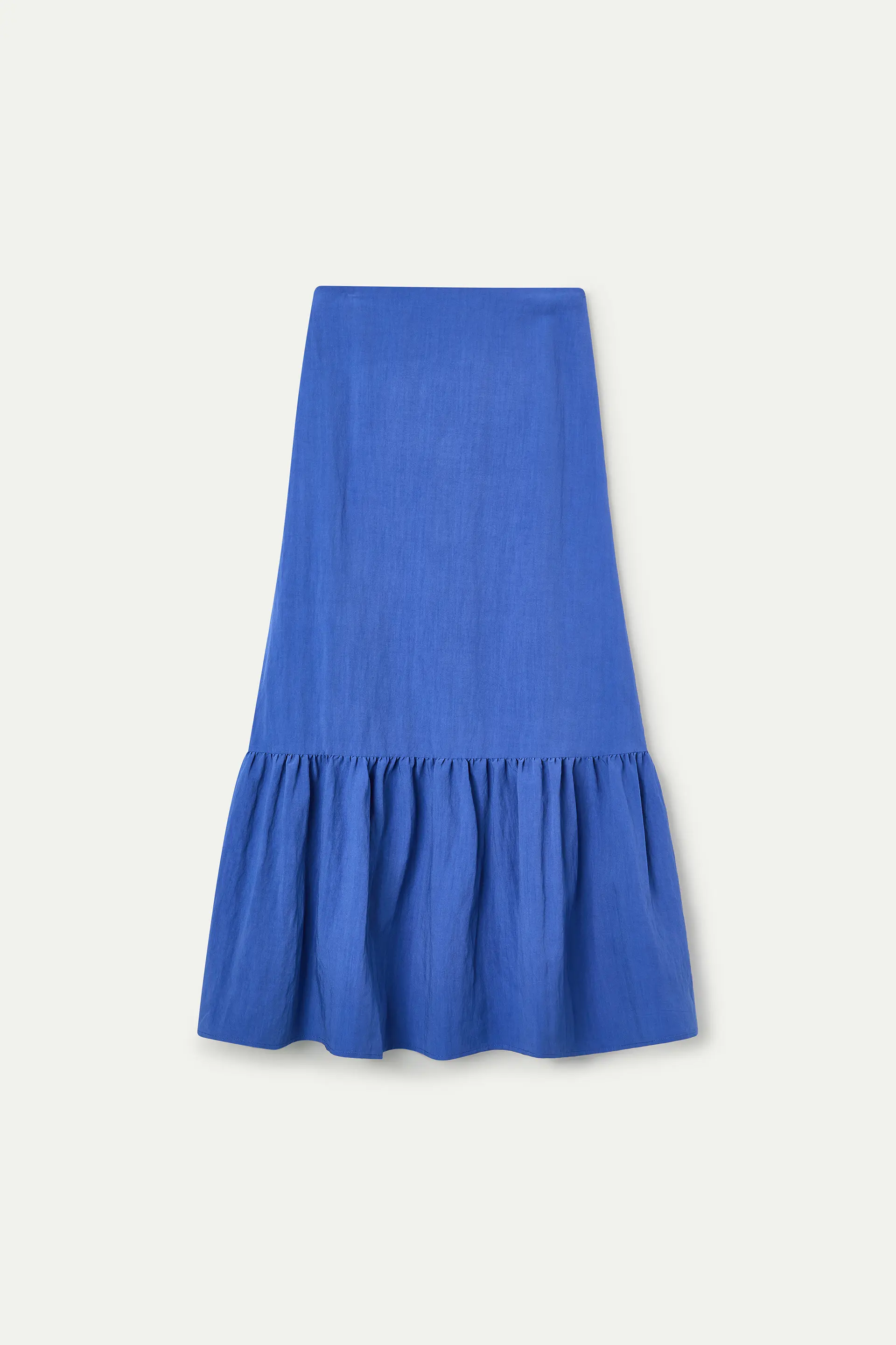 Falda larga azul con volantes - Image 2