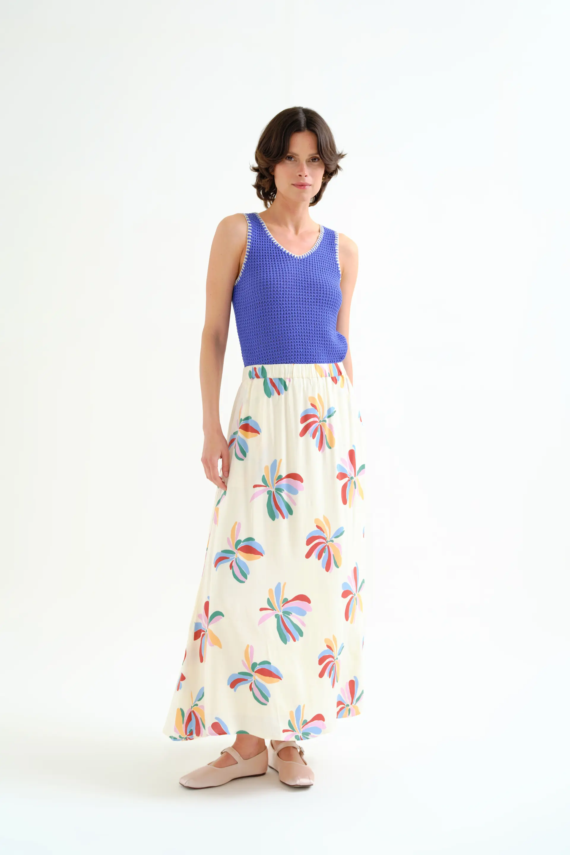 Falda larga con estampado Monarda - Image 5