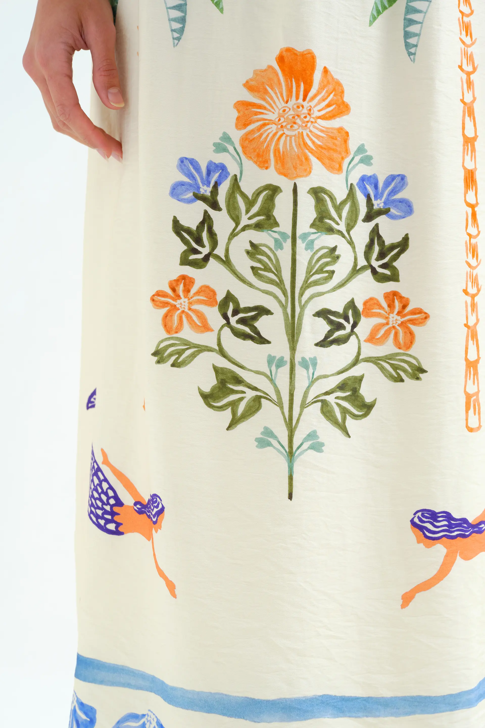 Falda larga con estampado Palm & Mermaid - Image 4