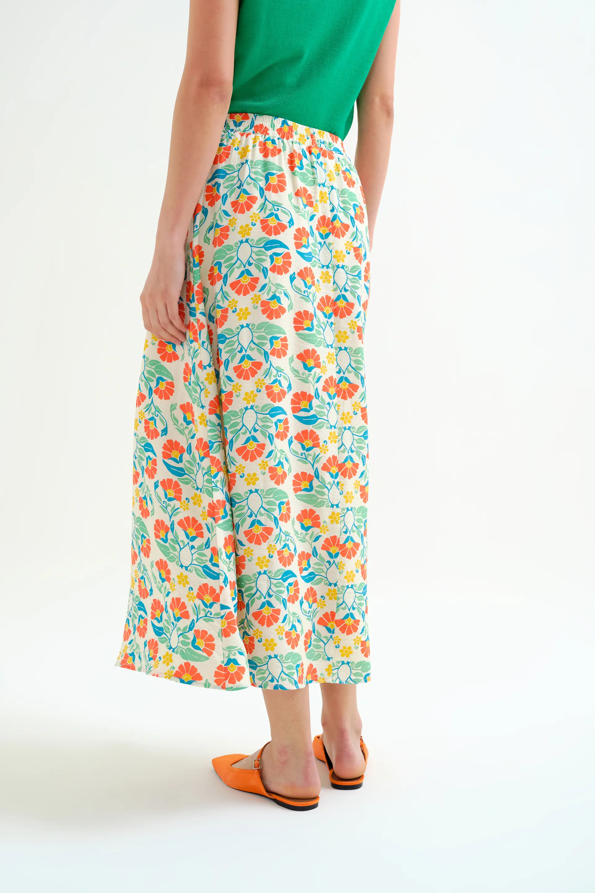Falda larga con estampado Small Royal - Image 3