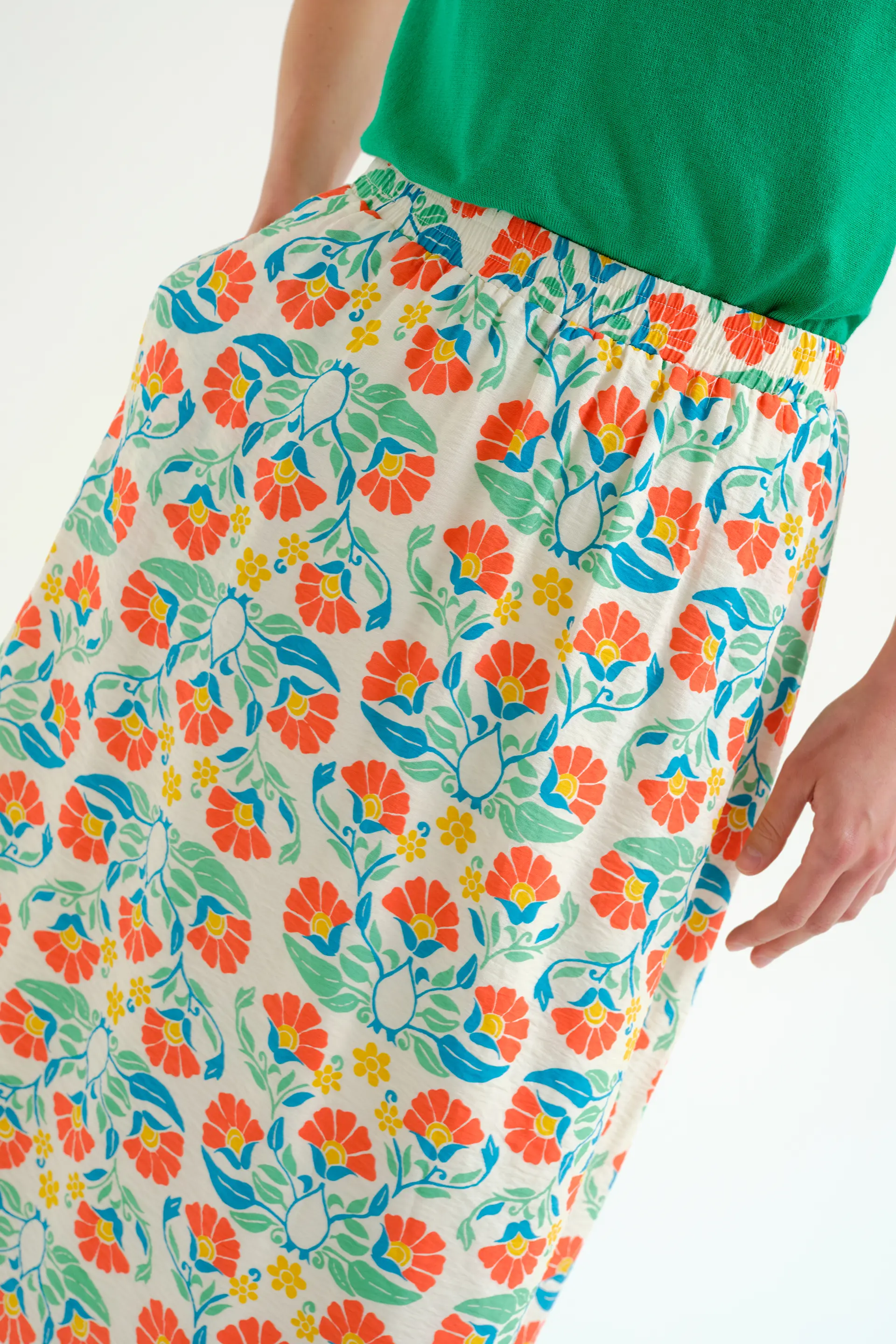 Falda larga con estampado Small Royal - Image 4