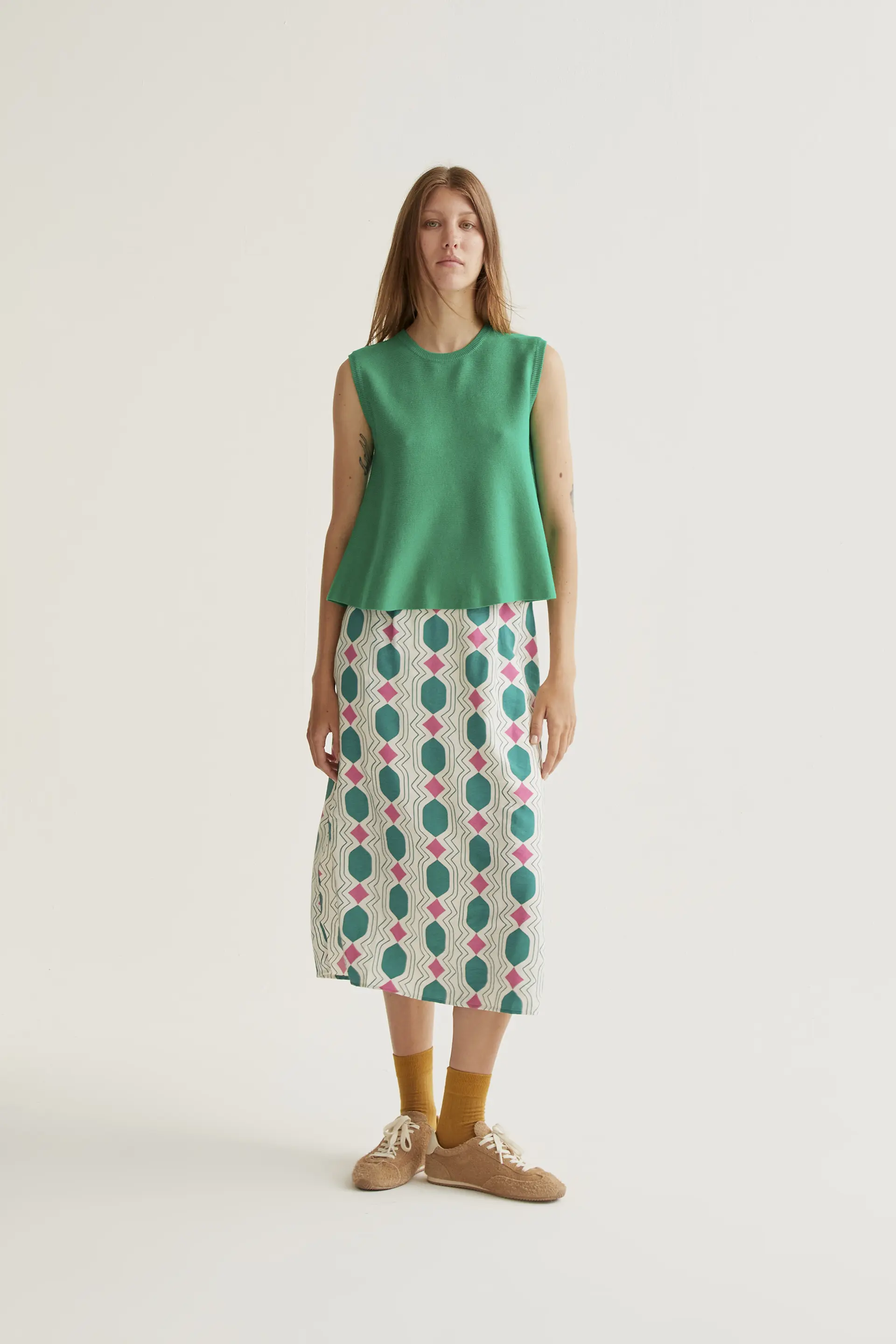 Falda mdi con estampado Geometric - Image 5