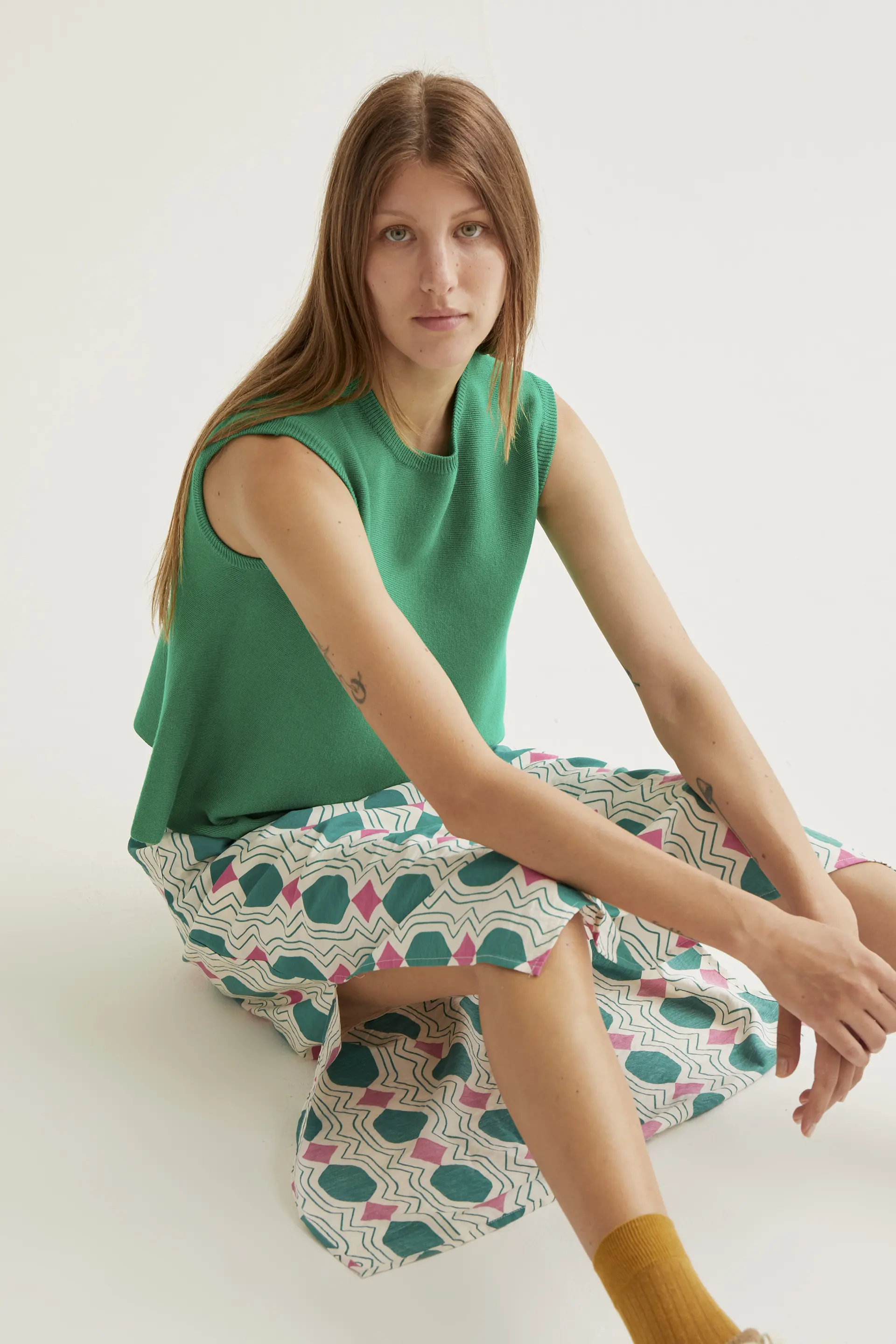 Falda mdi con estampado Geometric - Image 6