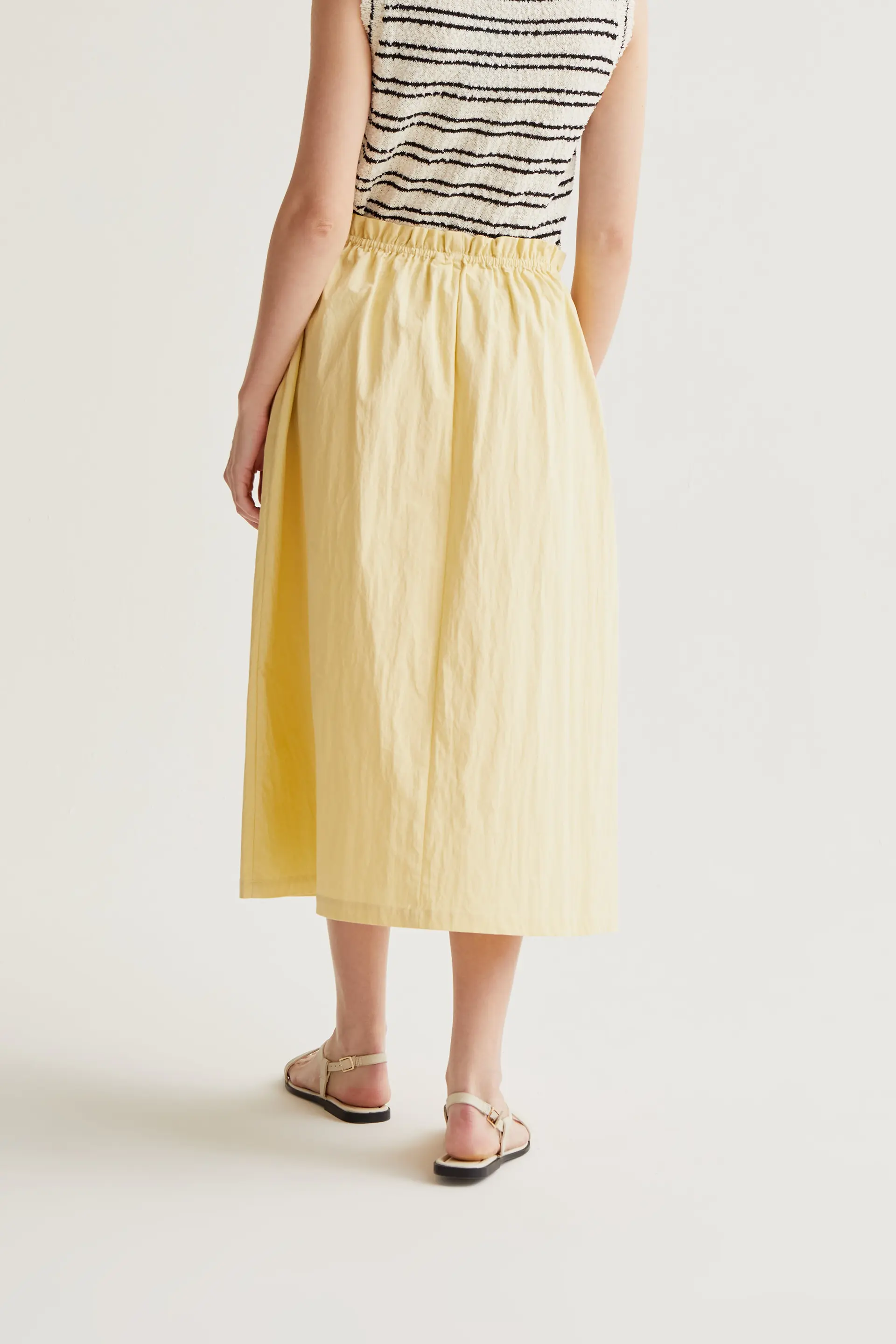 Falda midi amarillo claro - Image 3