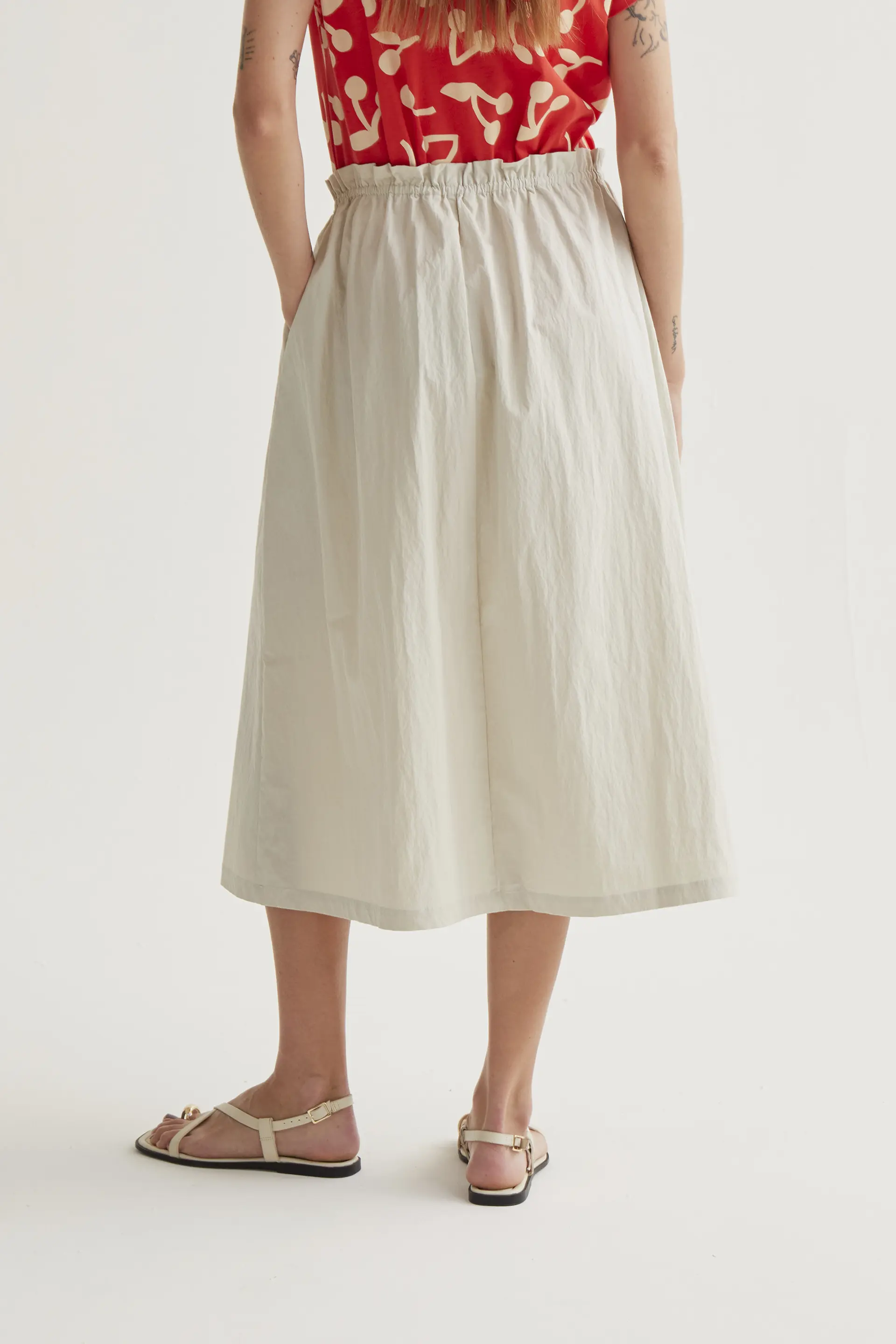 Falda midi blanco roto - Image 3