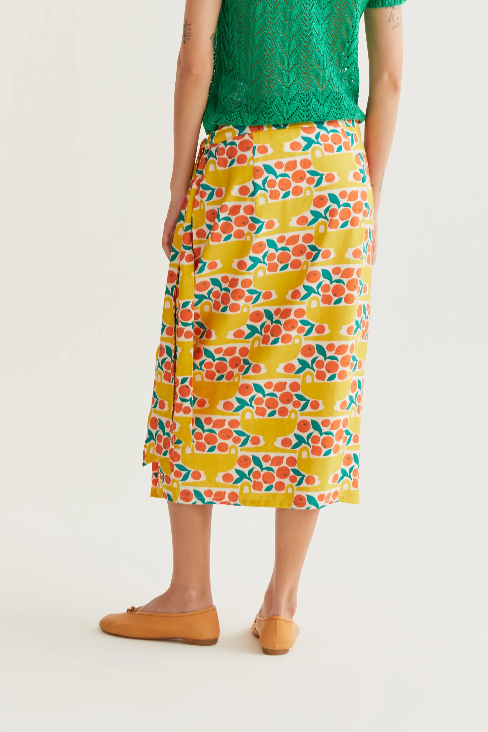 Falda midi con estampado Citrus - Image 3
