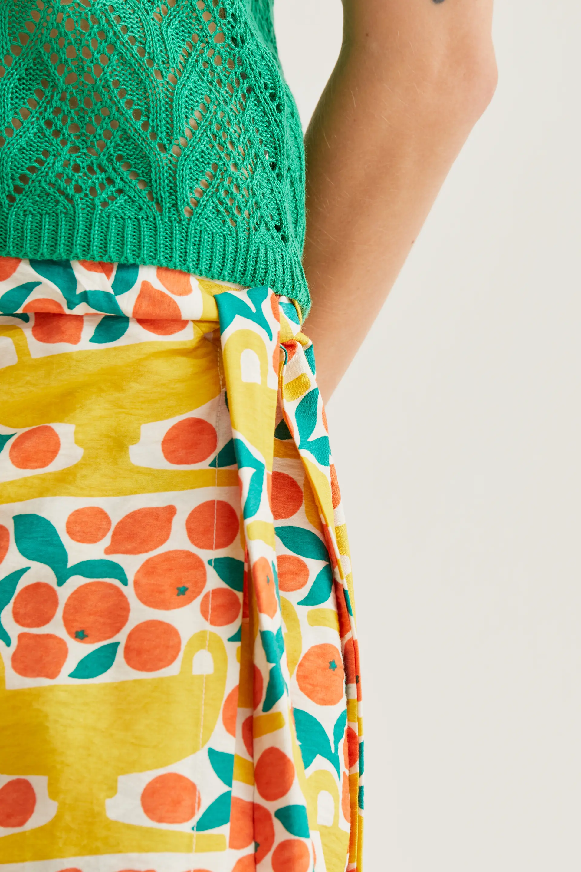 Falda midi con estampado Citrus - Image 4
