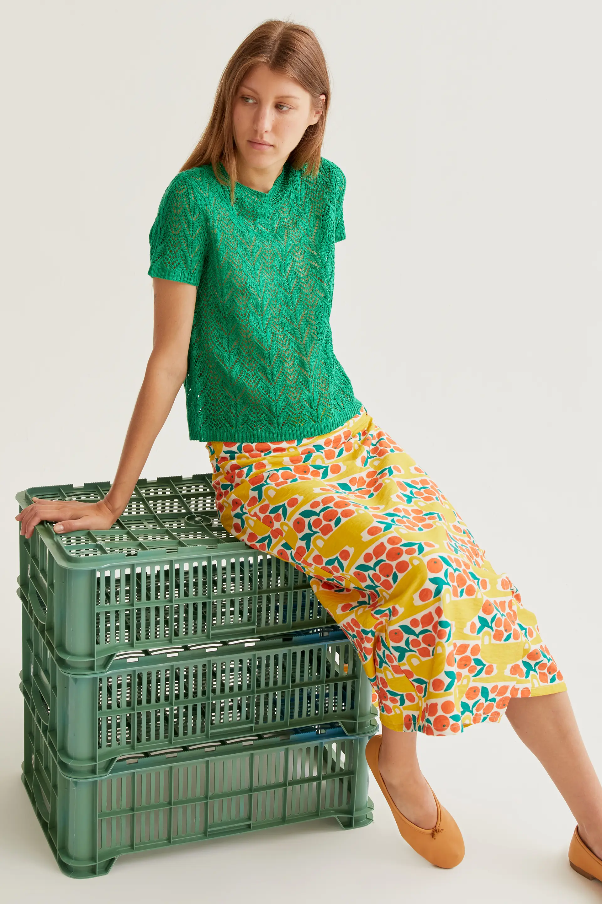 Falda midi con estampado Citrus - Image 6