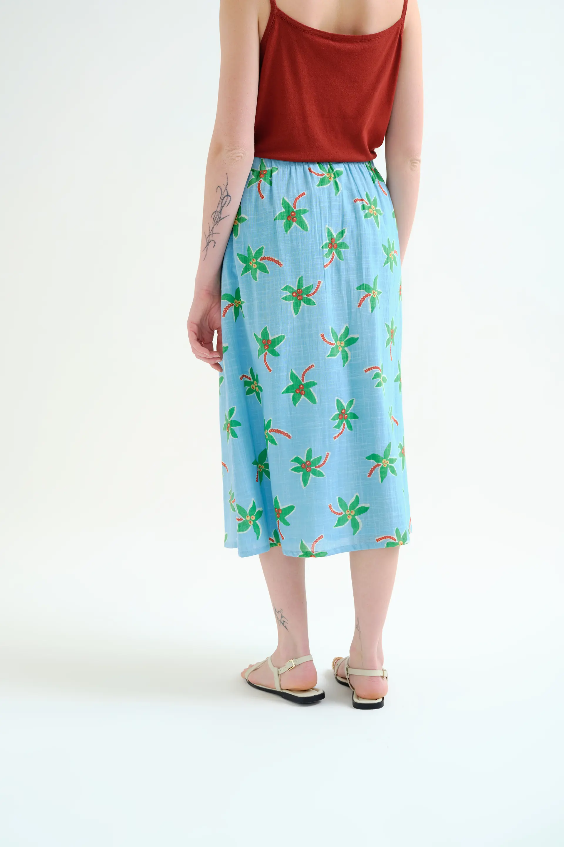 Falda midi con estampado Cocotero Small - Image 3