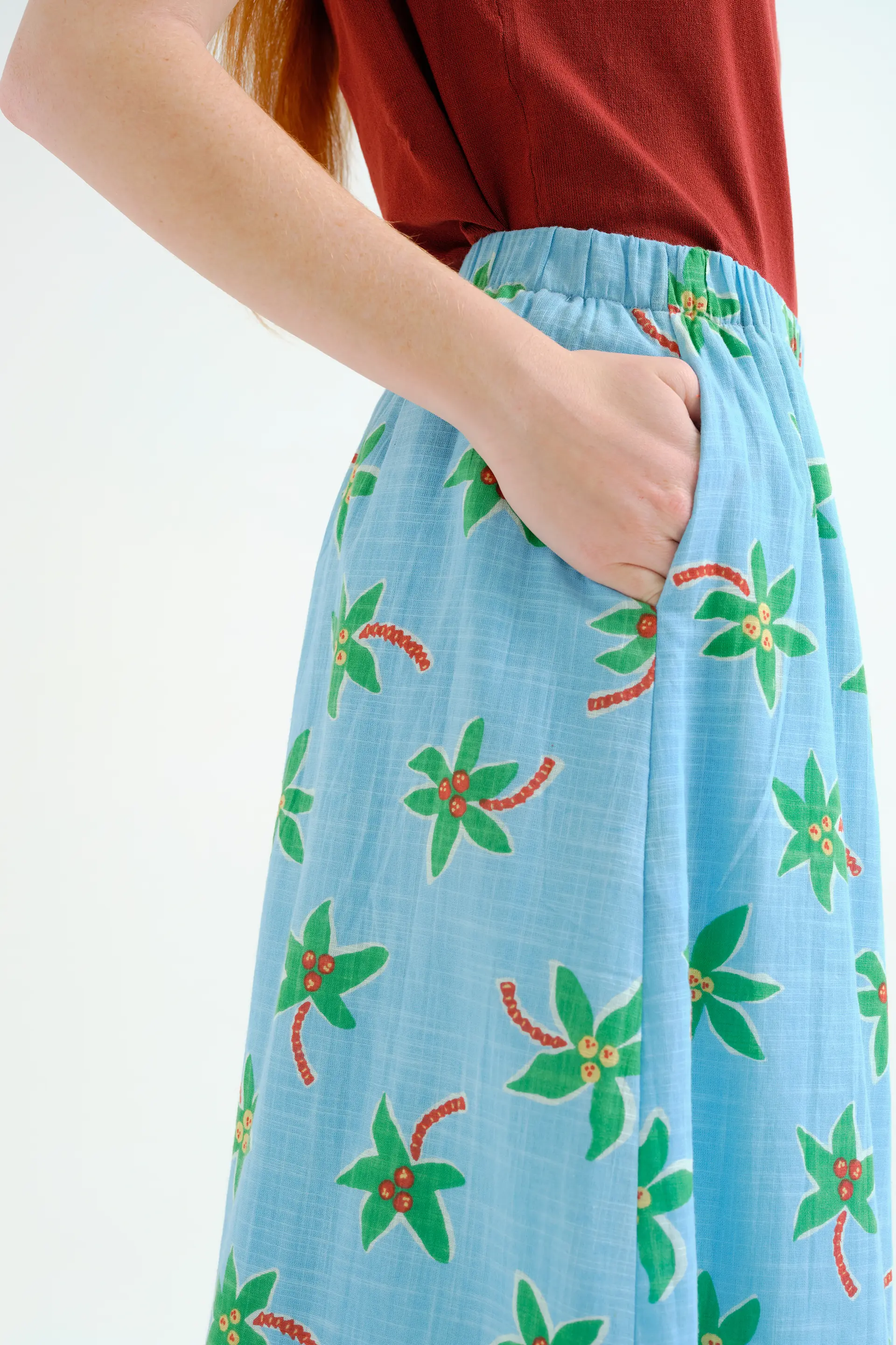 Falda midi con estampado Cocotero Small - Image 4