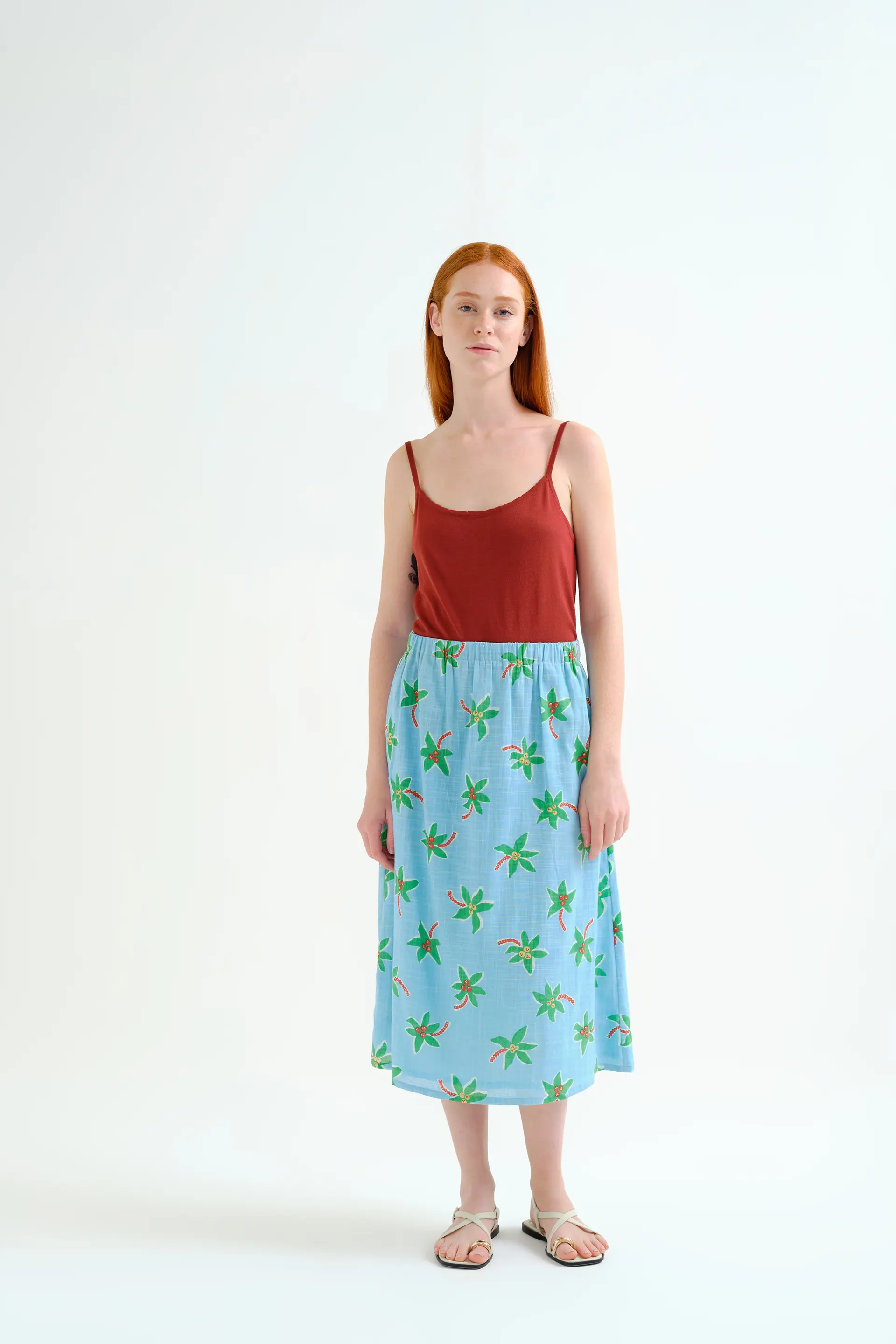 Falda midi con estampado Cocotero Small - Image 5