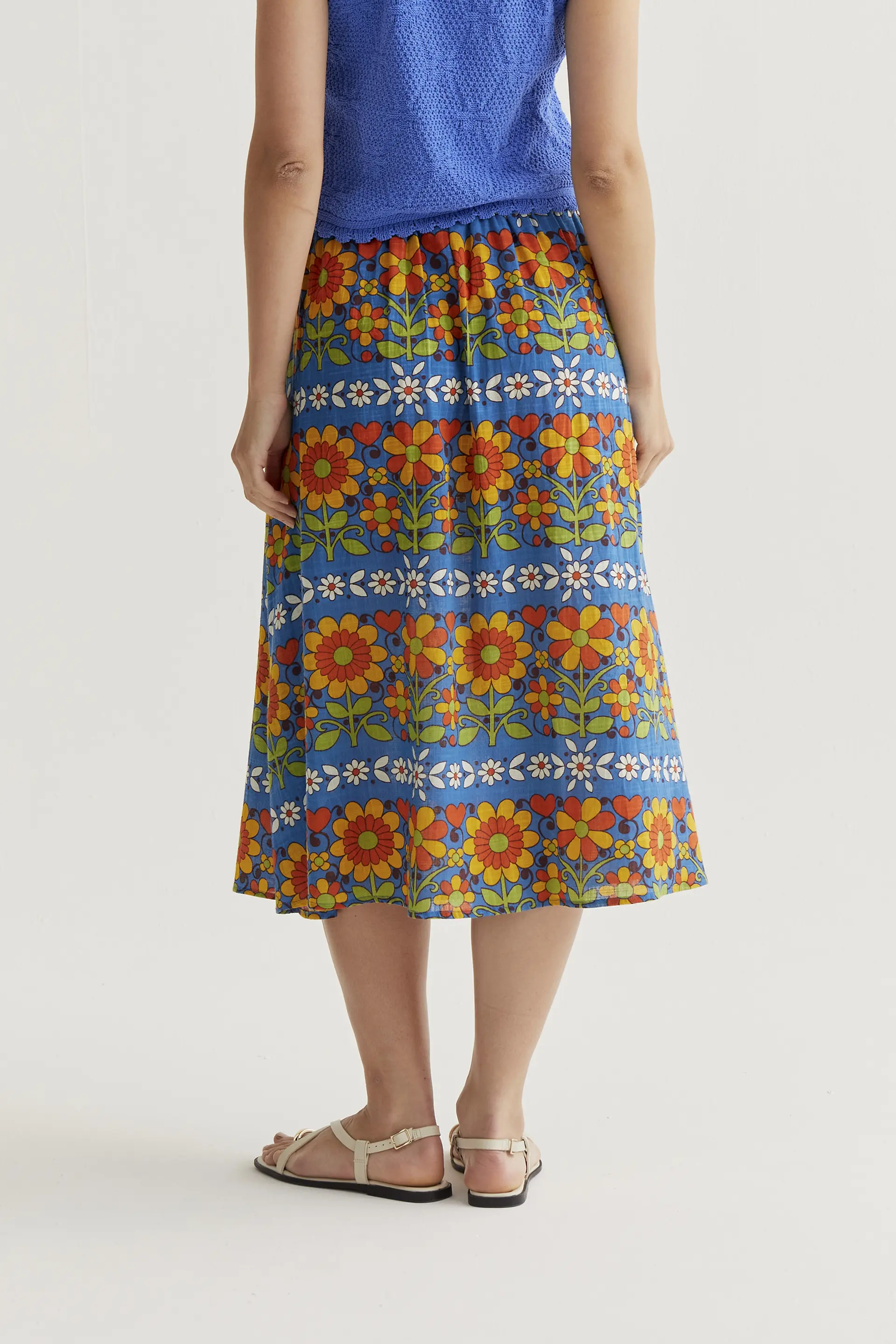 Falda midi con estampado Garden - Image 3