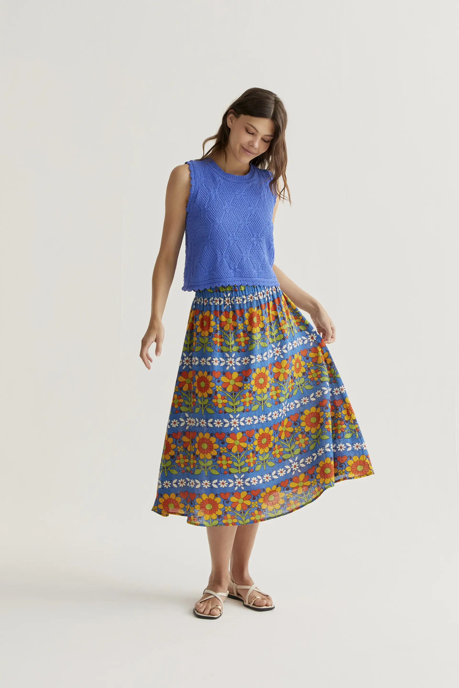 Falda midi con estampado Garden - Image 6