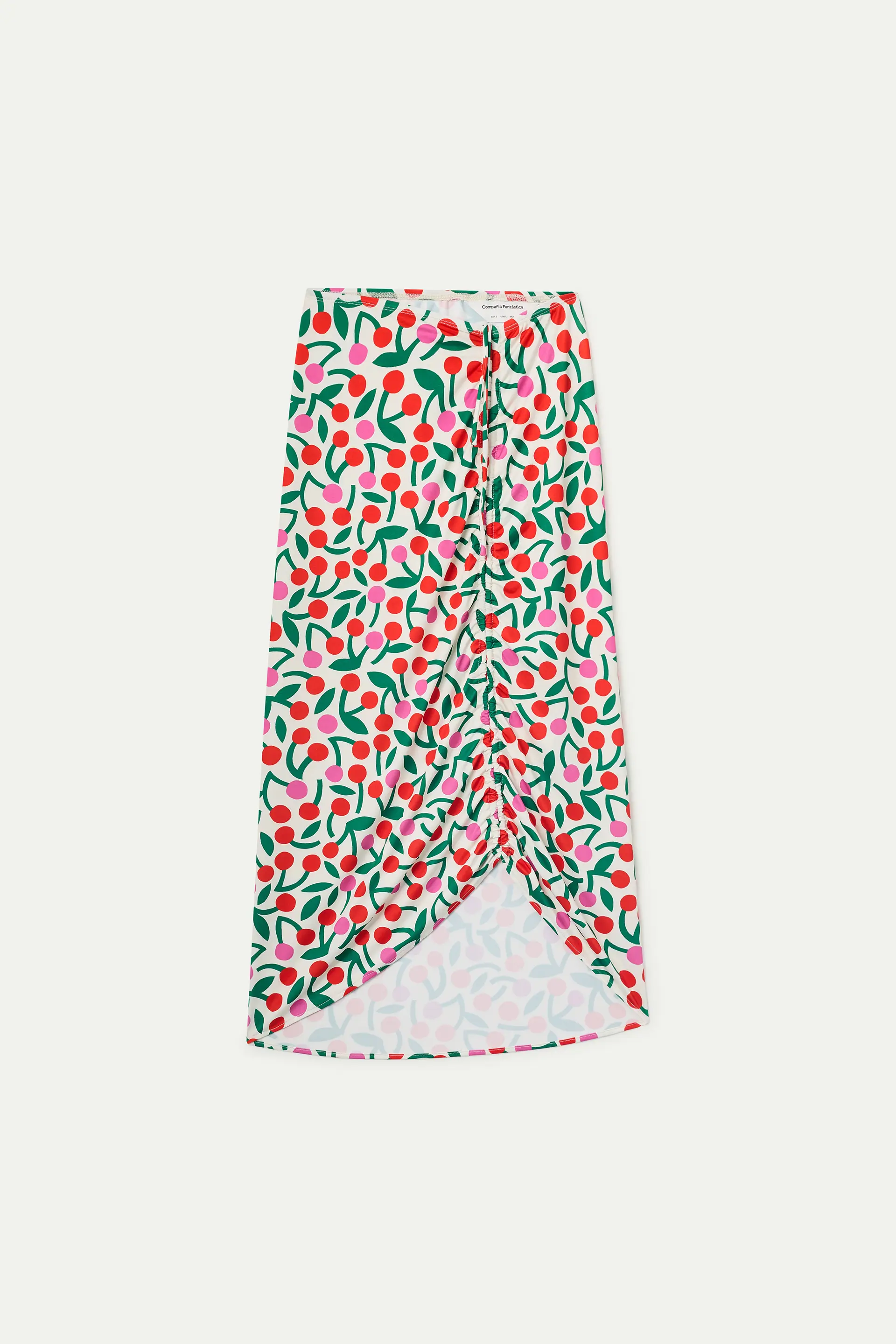 Falda midi con estampado Guinda estilo pareo - Image 2