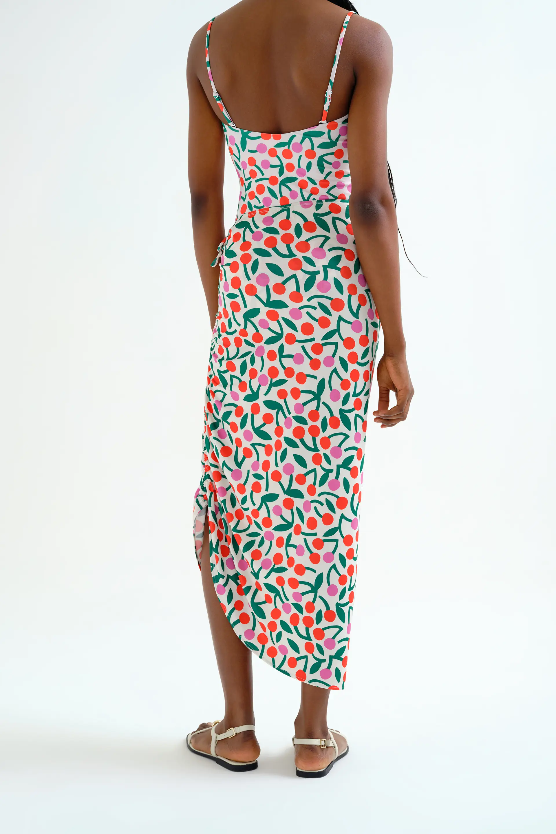 Falda midi con estampado Guinda estilo pareo - Image 3
